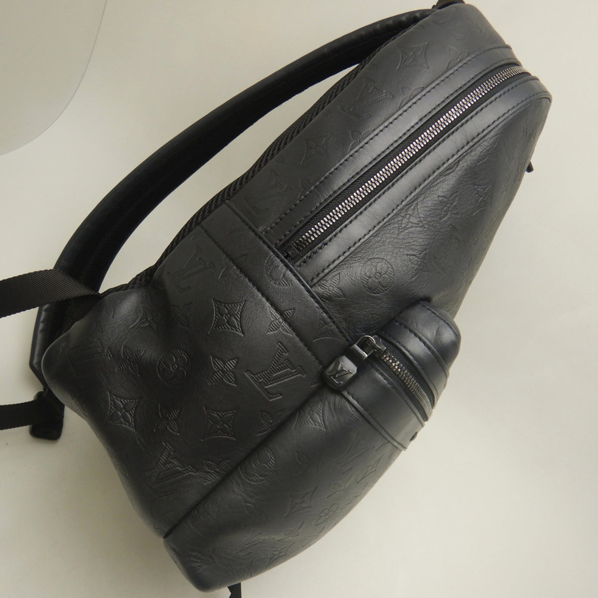 Louis Vuitton Monogram Shadow Noir Leather Backpack (Pre-Owned)