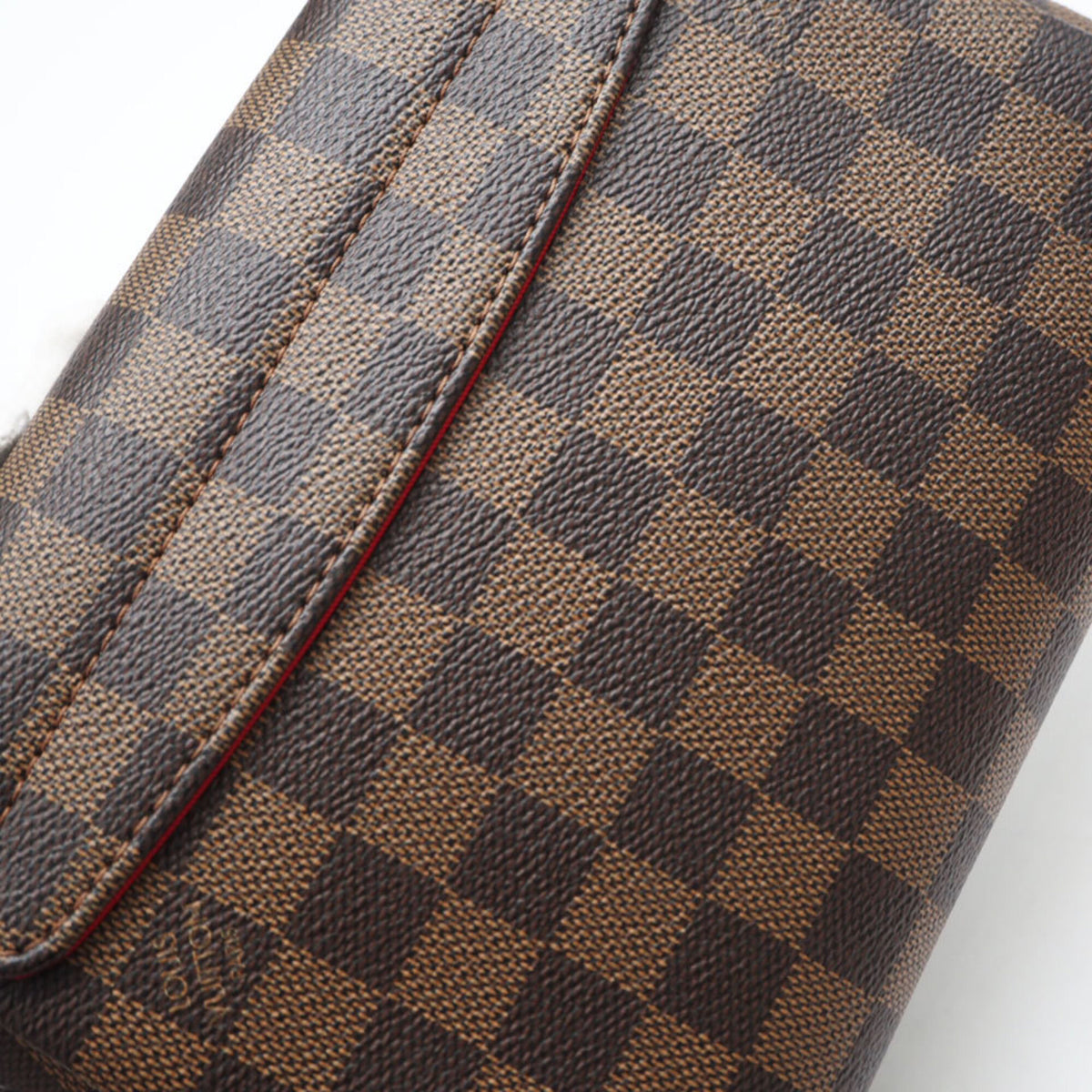 Louis Vuitton Beige Black Brown Damier Canvas Damier Canvas Shoulder Bag (Pre-Owned)