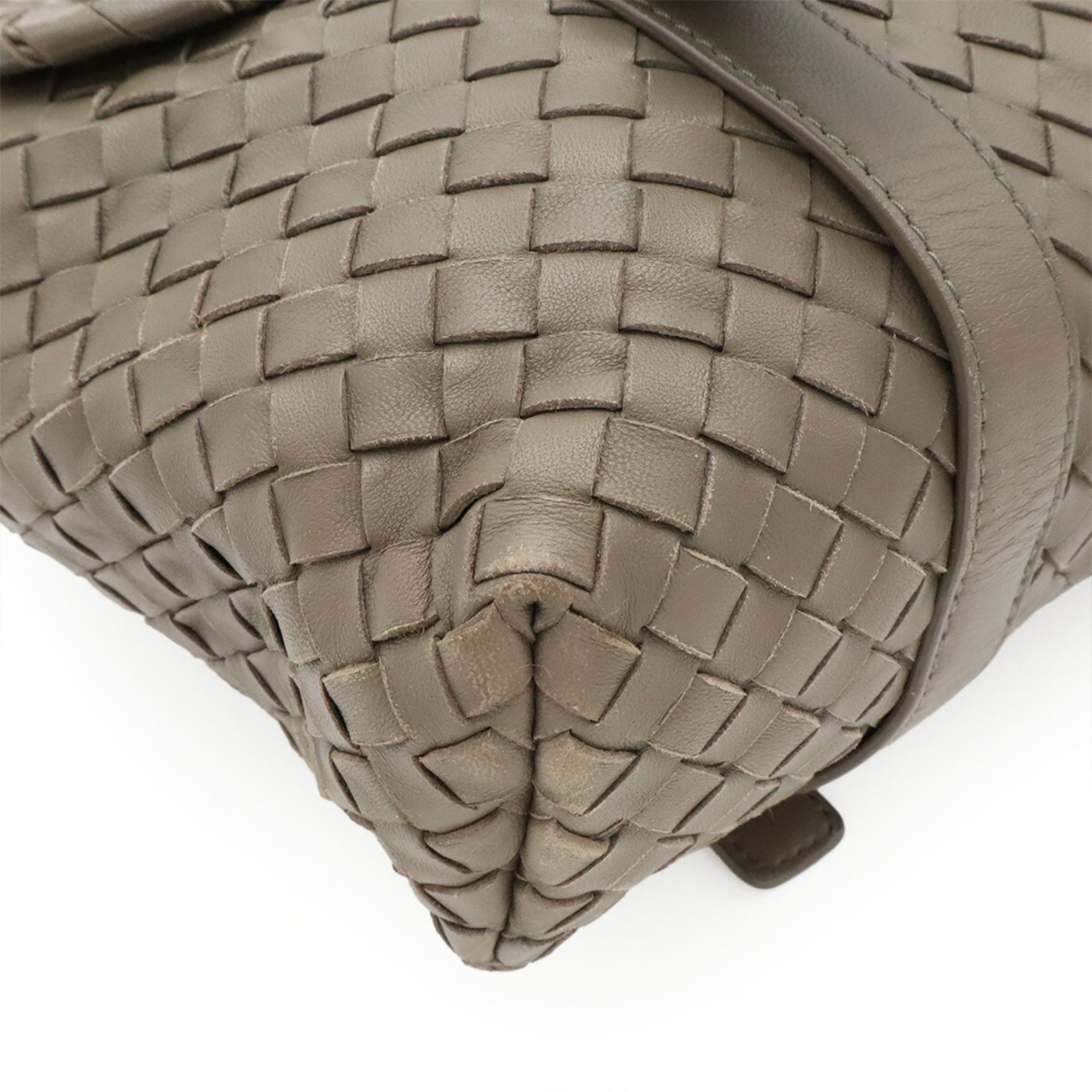 Bottega Veneta Khaki Leather Handbag Shoulder Bag (Pre-Owned)