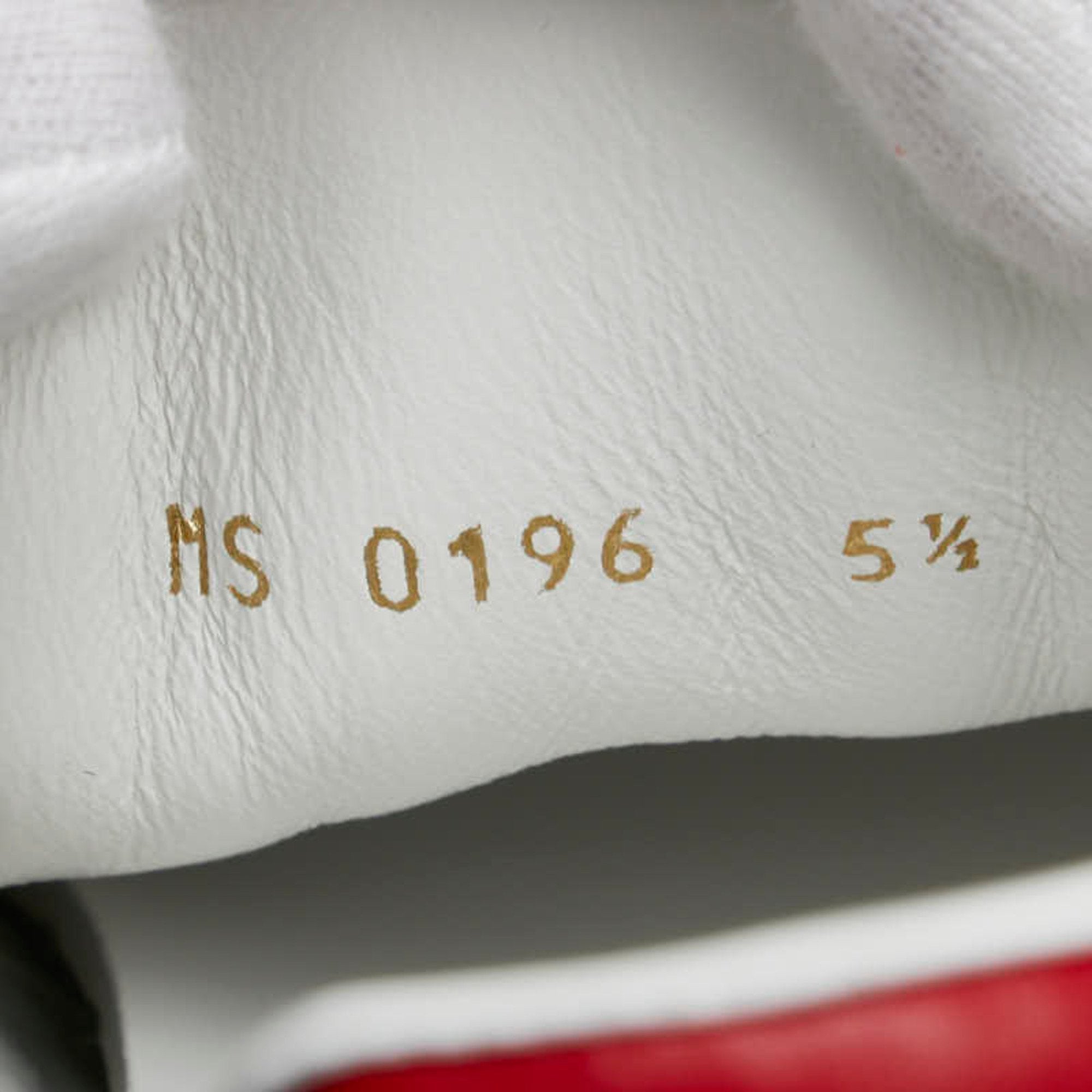 Louis Vuitton Red Color White Sneakers (Pre-Owned)