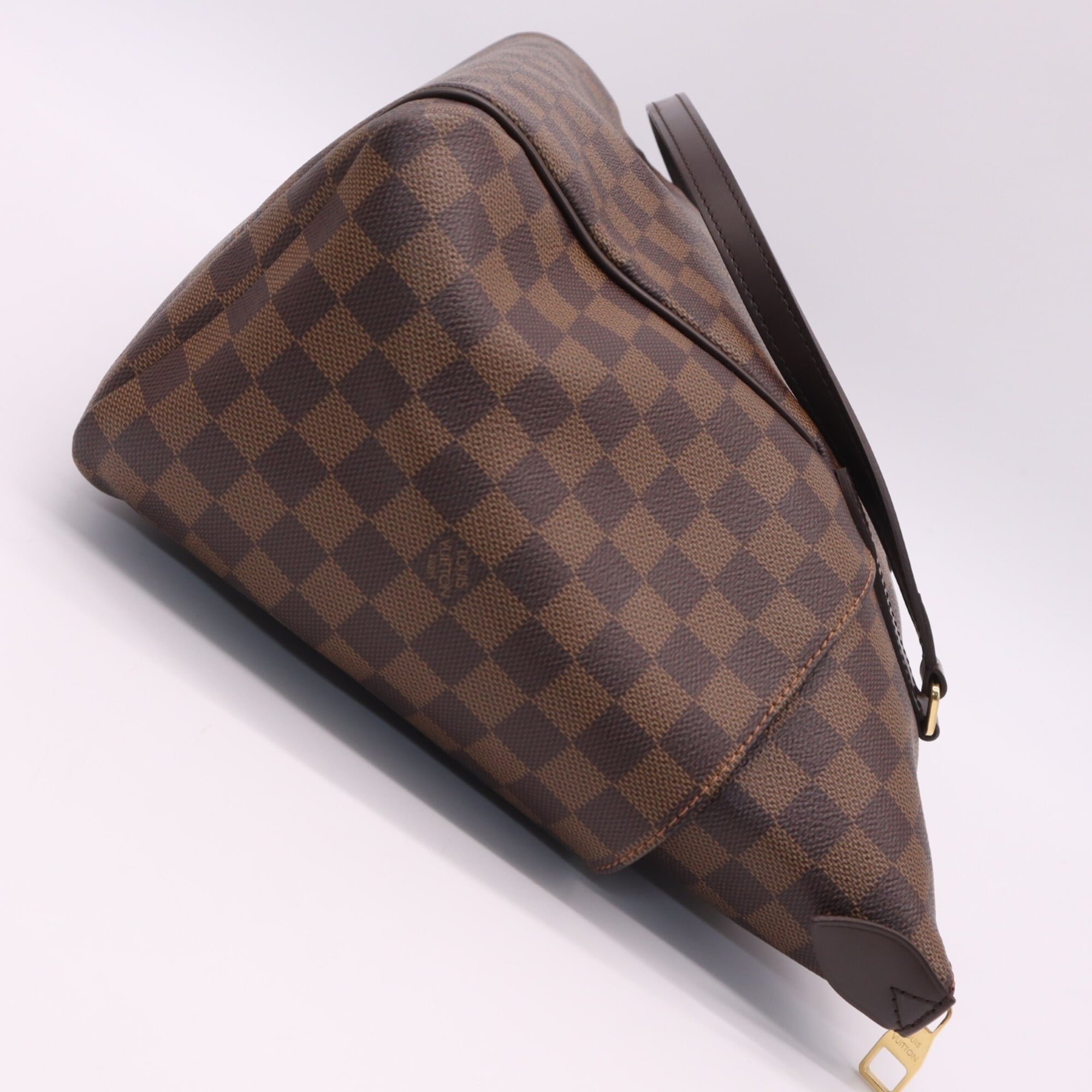 Louis Vuitton Beige Brown Coated Canvas Leather Handbag (Pre-Owned)