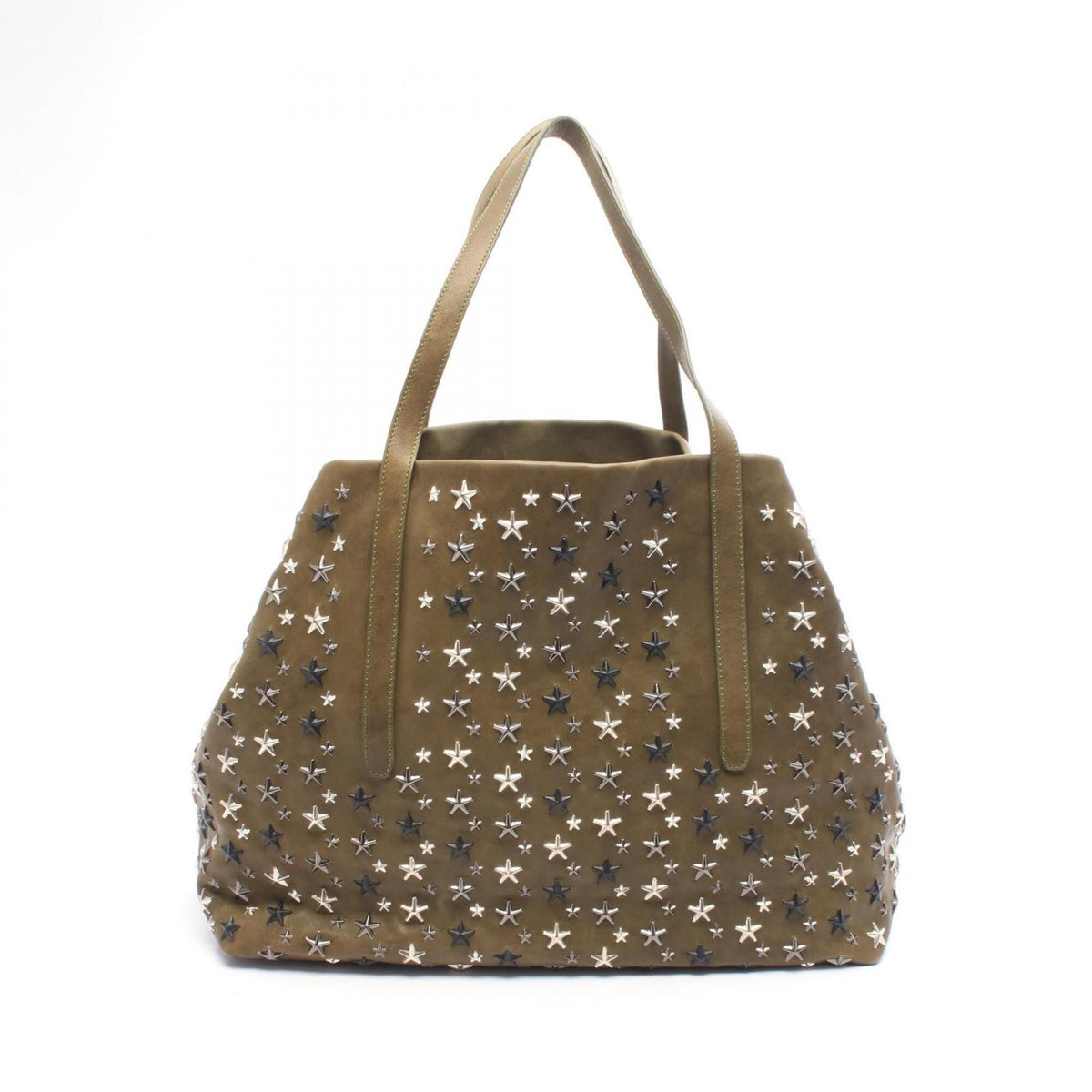Jimmy Choo Khaki Leather Handbag Tote Bag (Pre-Owned)