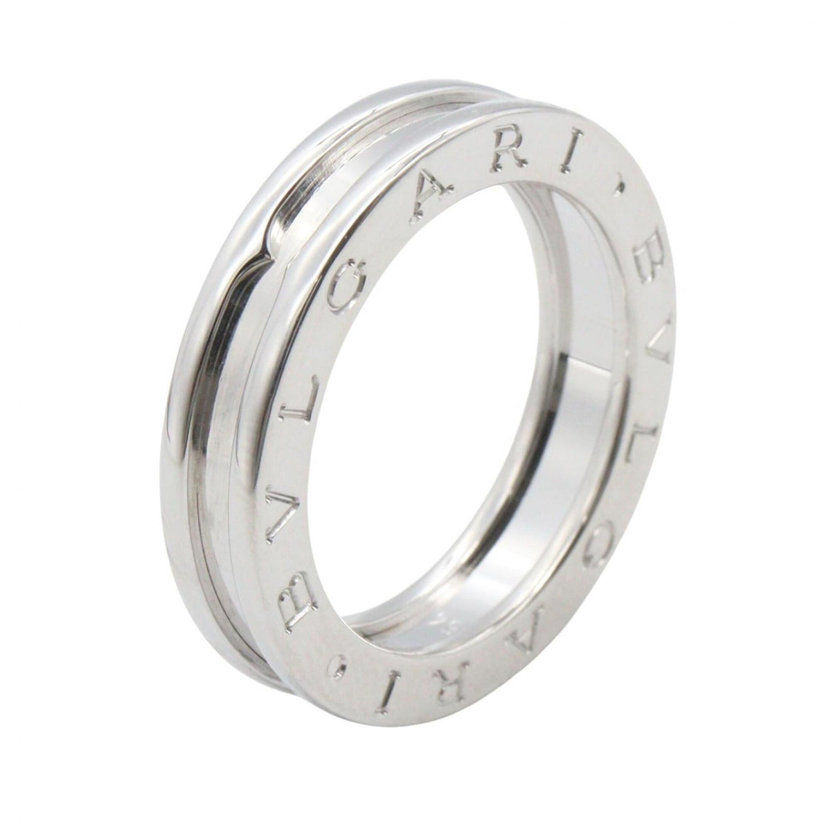 Bvlgari Silver White Gold (18K) Band Ring (Pre-Owned)