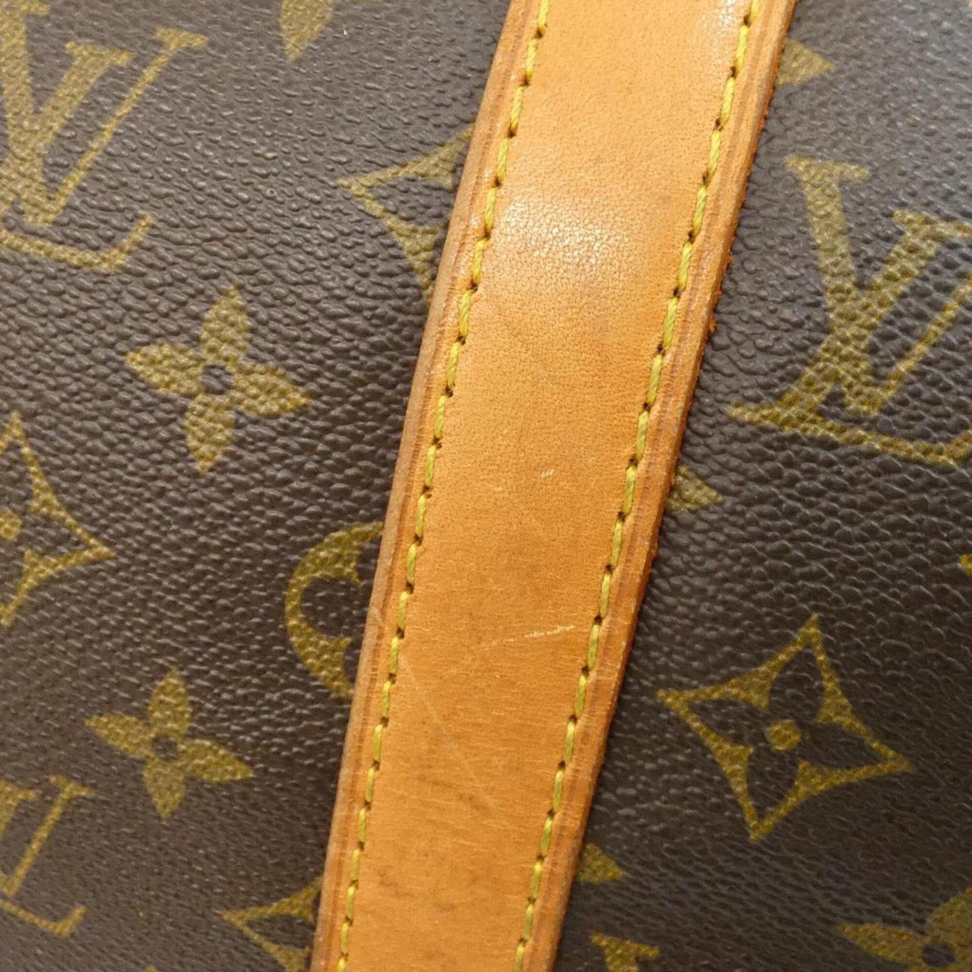 Louis Vuitton Monogram Marron Coated Canvas Boston Bag (Pre-Owned)