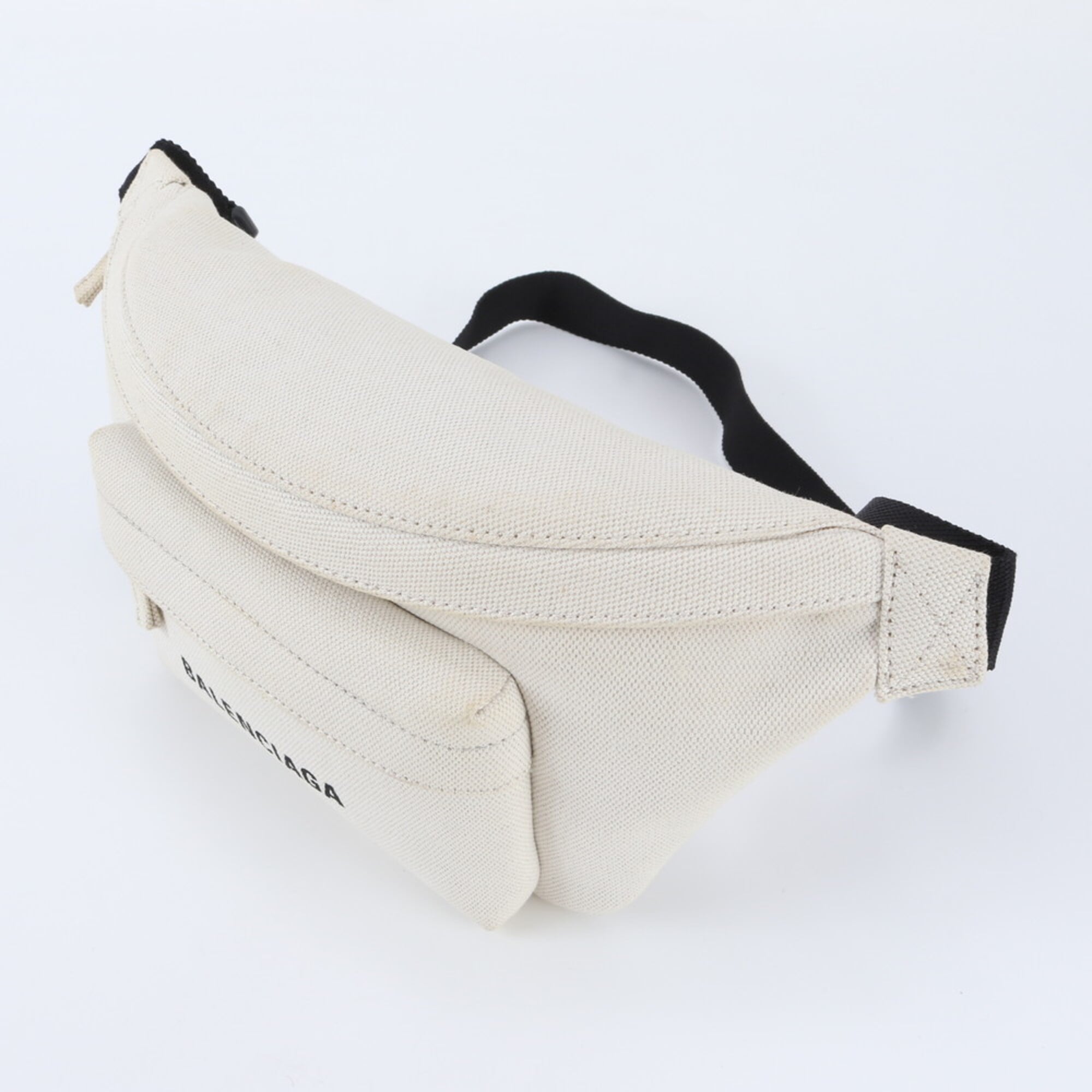 Balenciaga Black Off-White Fanny Pack (Pre-Owned)