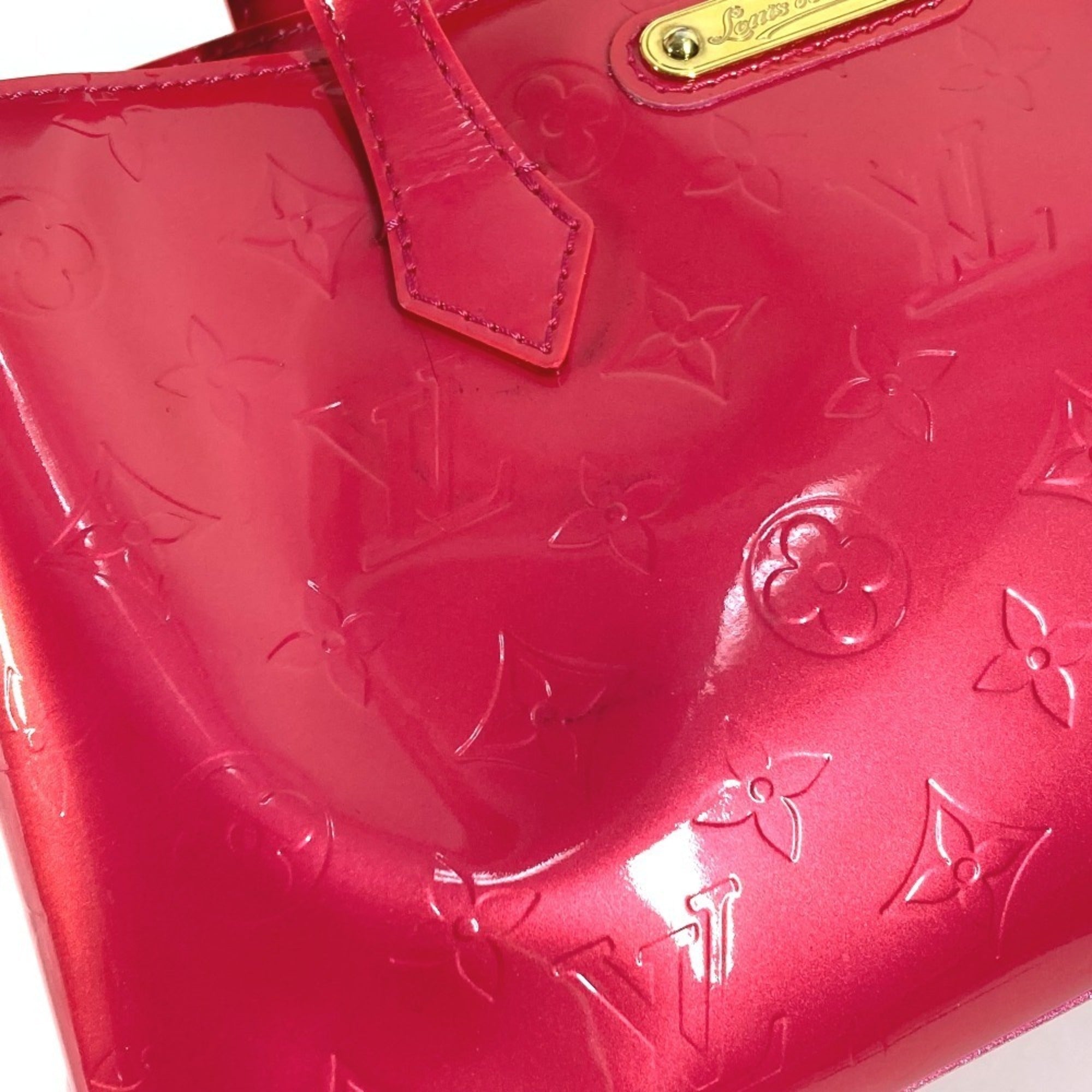 Louis Vuitton Galle Pink Rose Pop Monogram Vernis Handbag Tote Bag (Pre-Owned)