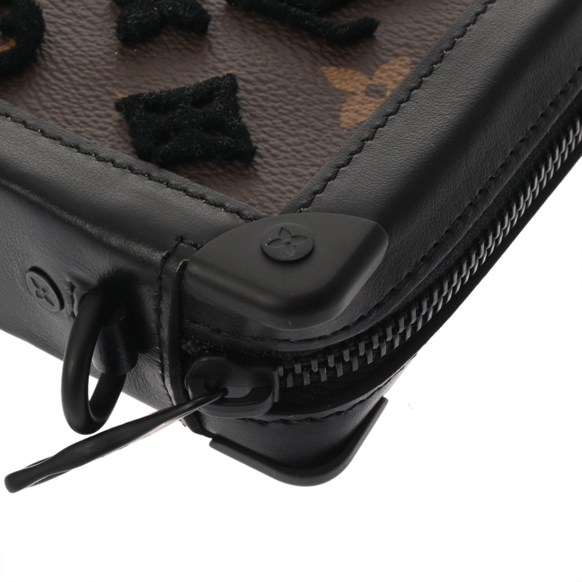 Louis Vuitton Black Brown Monogram Clutch Bag (Pre-Owned)