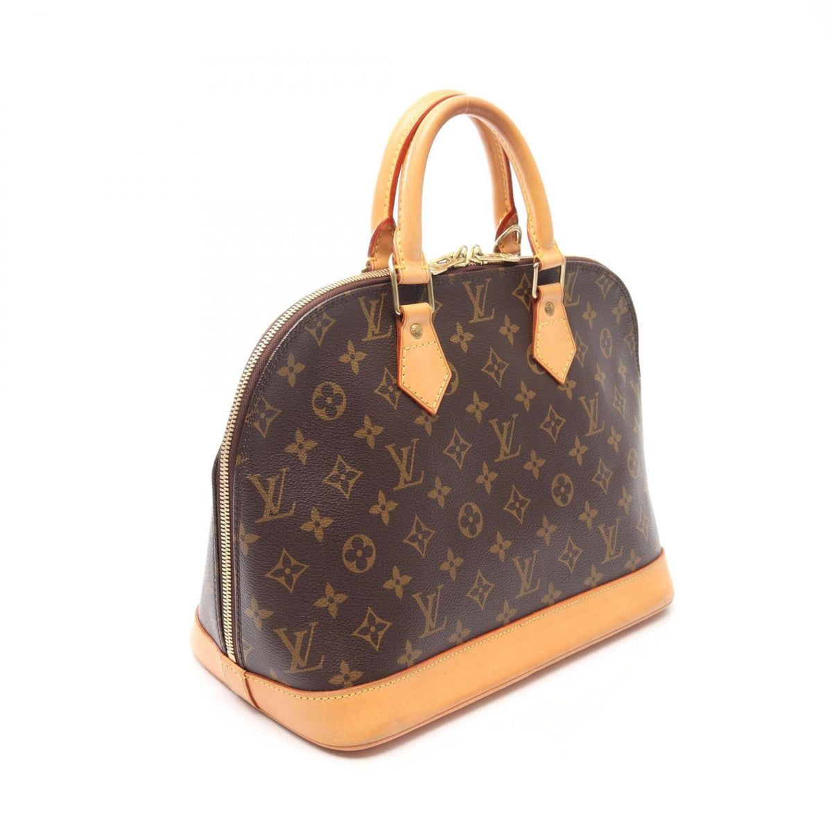 Louis Vuitton Brown Coated Canvas Leather Handbag (Pre-Owned)