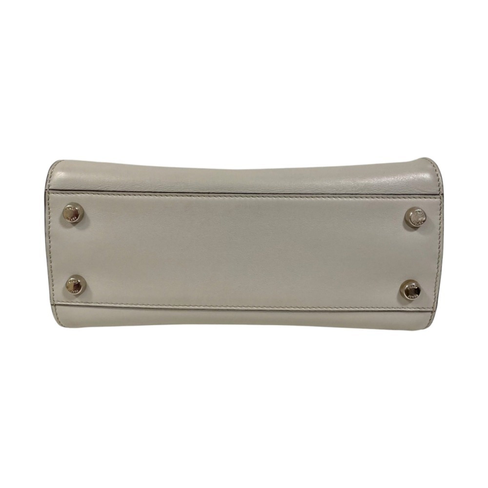 Fendi Peekaboo Gray Handbag Shoulder Bag (Pre-Owned)