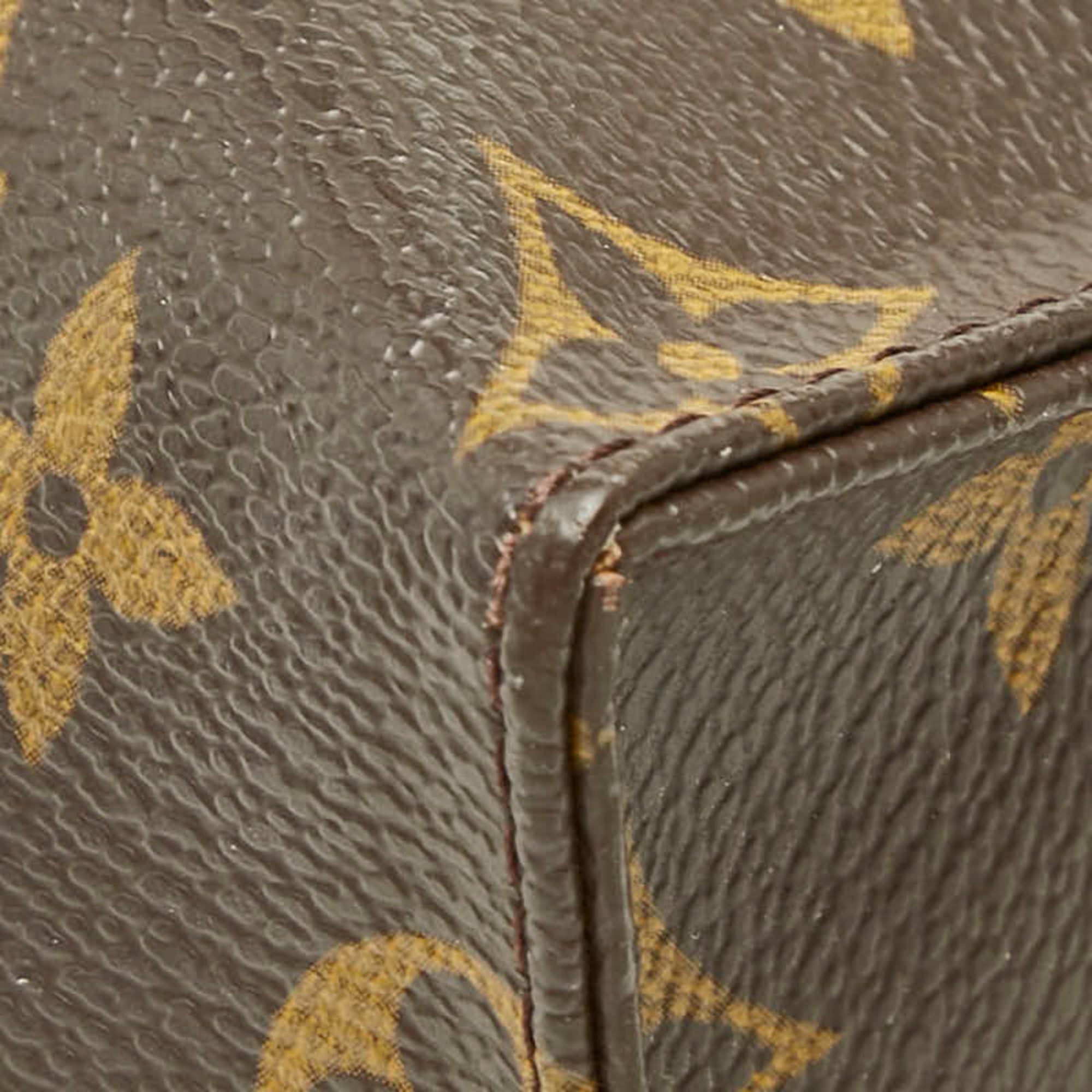 Louis Vuitton Brown Pvc Leather Clutch Bag Handbag Pouch (Pre-Owned)