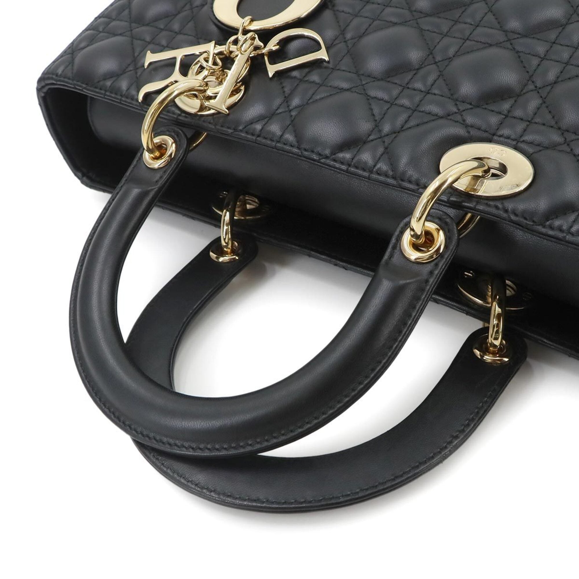Christian Dior Black Leather Handbag (Pre-Owned)