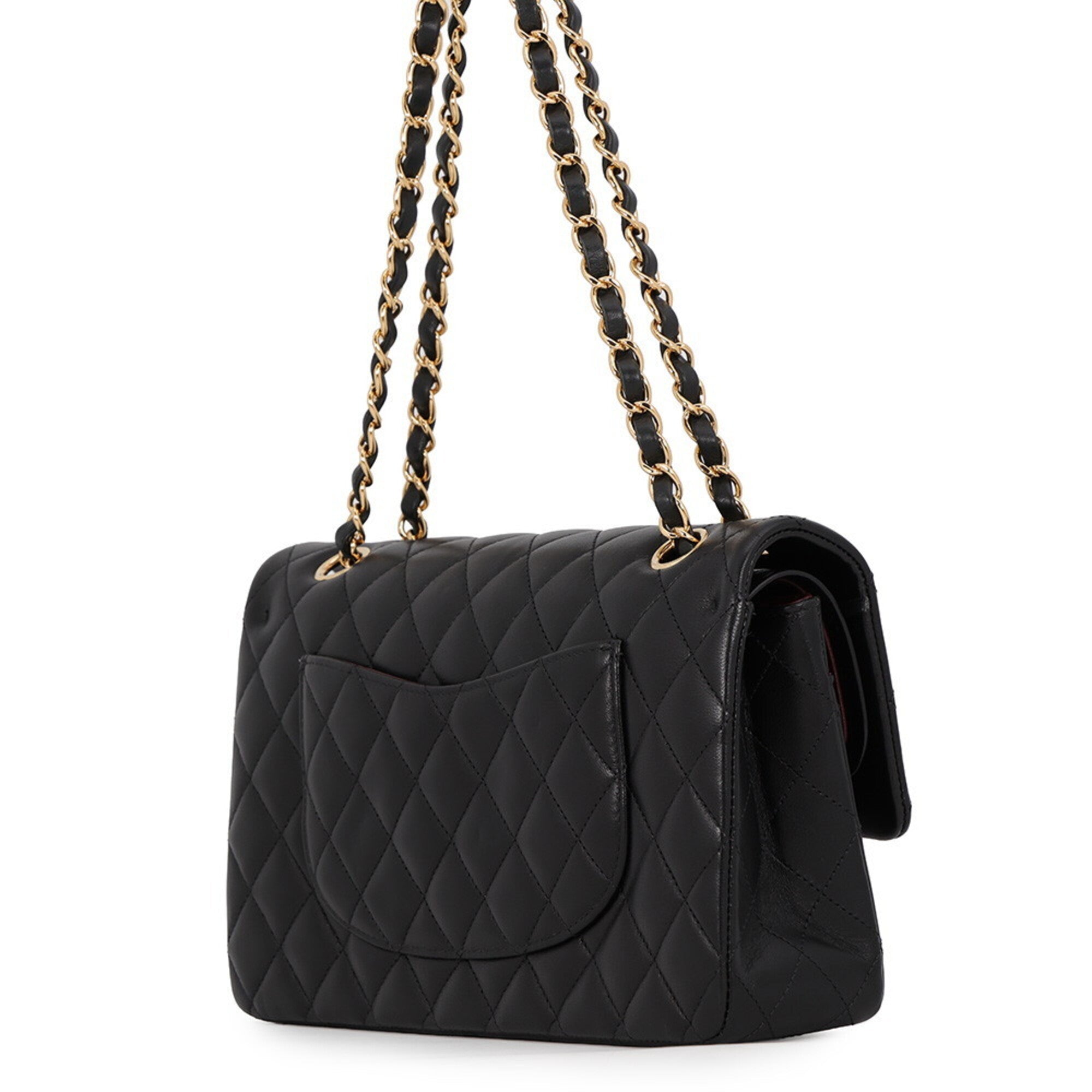 Chanel Black Leather Handbag Shoulder Bag (Pre-Owned)