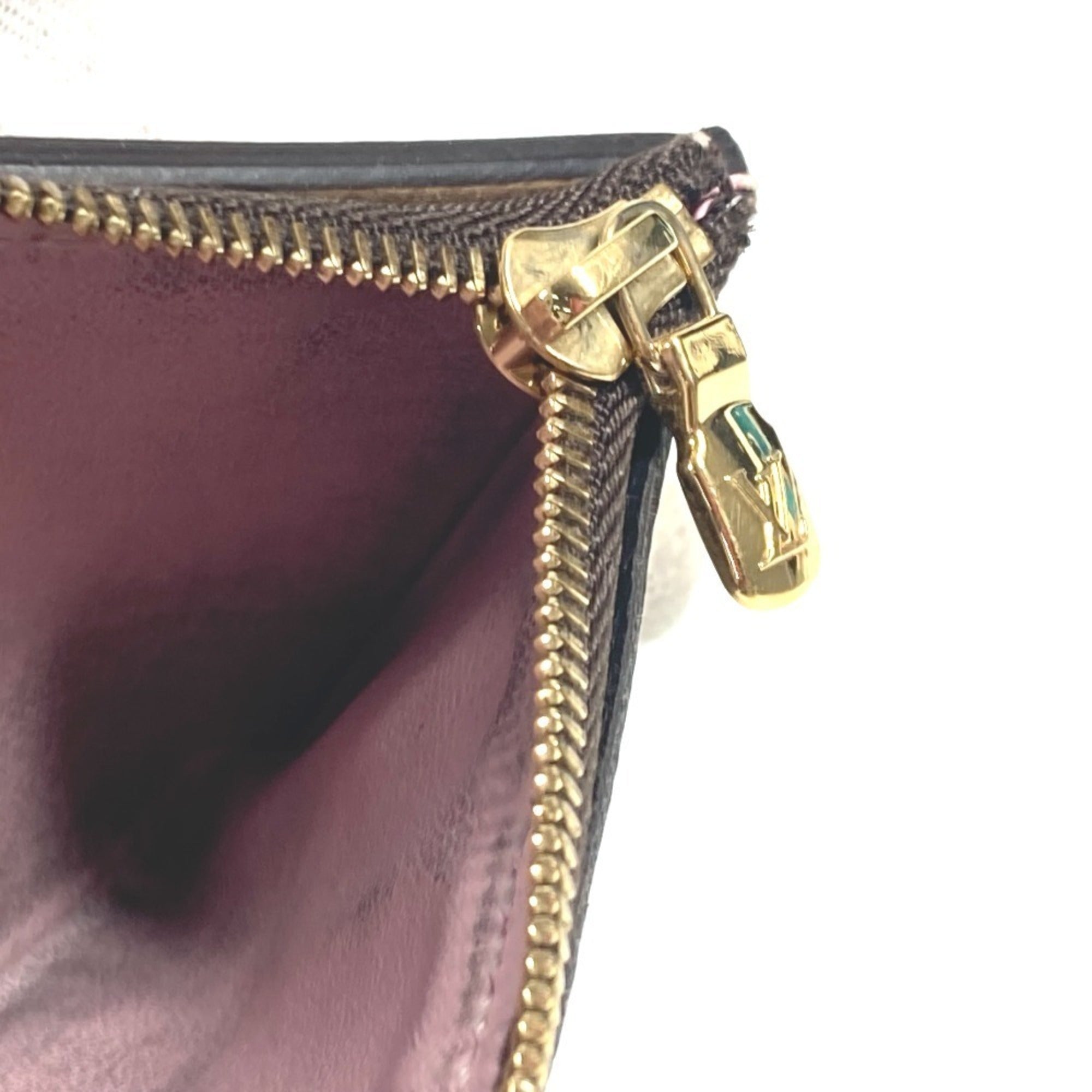 Louis Vuitton Monogram Brown Pink Rose Ballerine Monogram Wallet (Tri-Fold) (Pre-Owned)