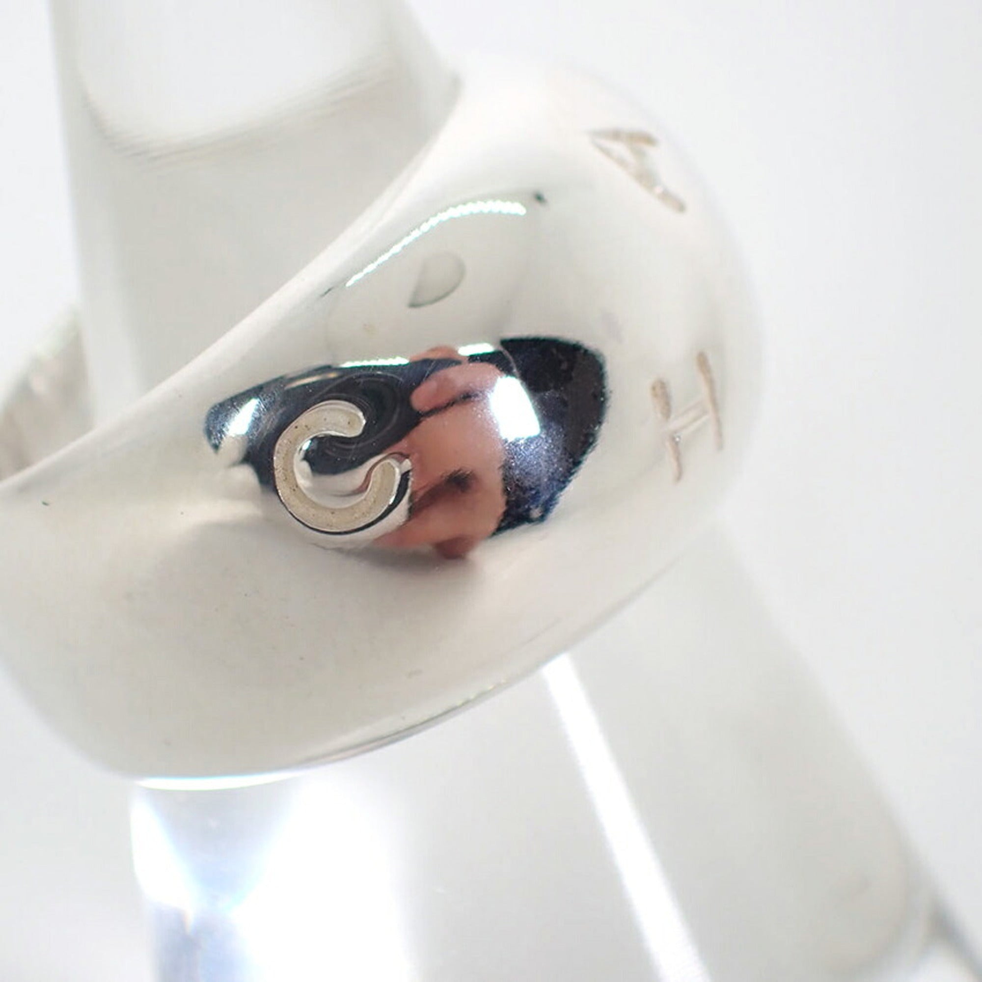 Chanel Sterling Silver 925 Band Ring (Pre-Owned)