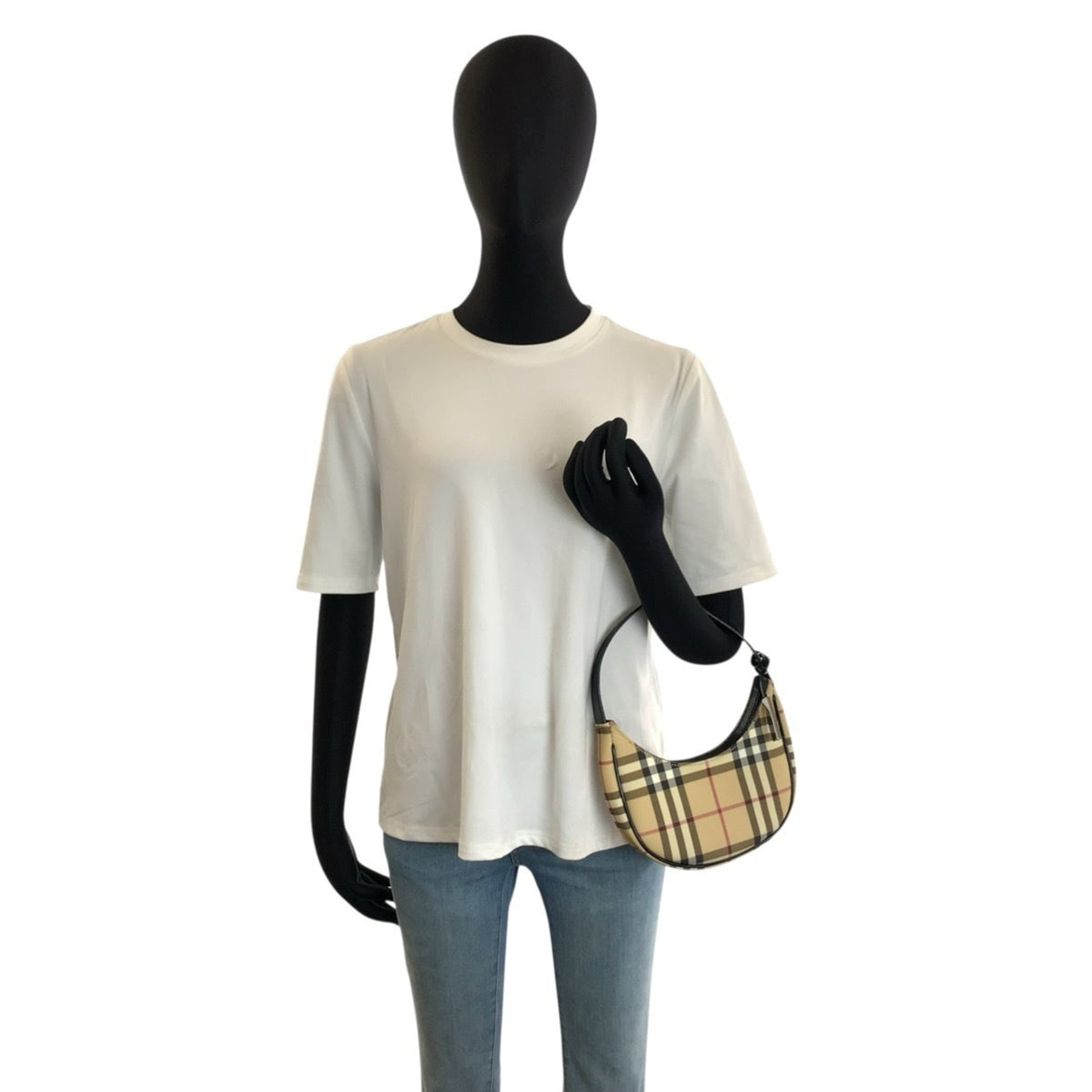 Burberry Beige Black Pvc Handbag (Pre-Owned)