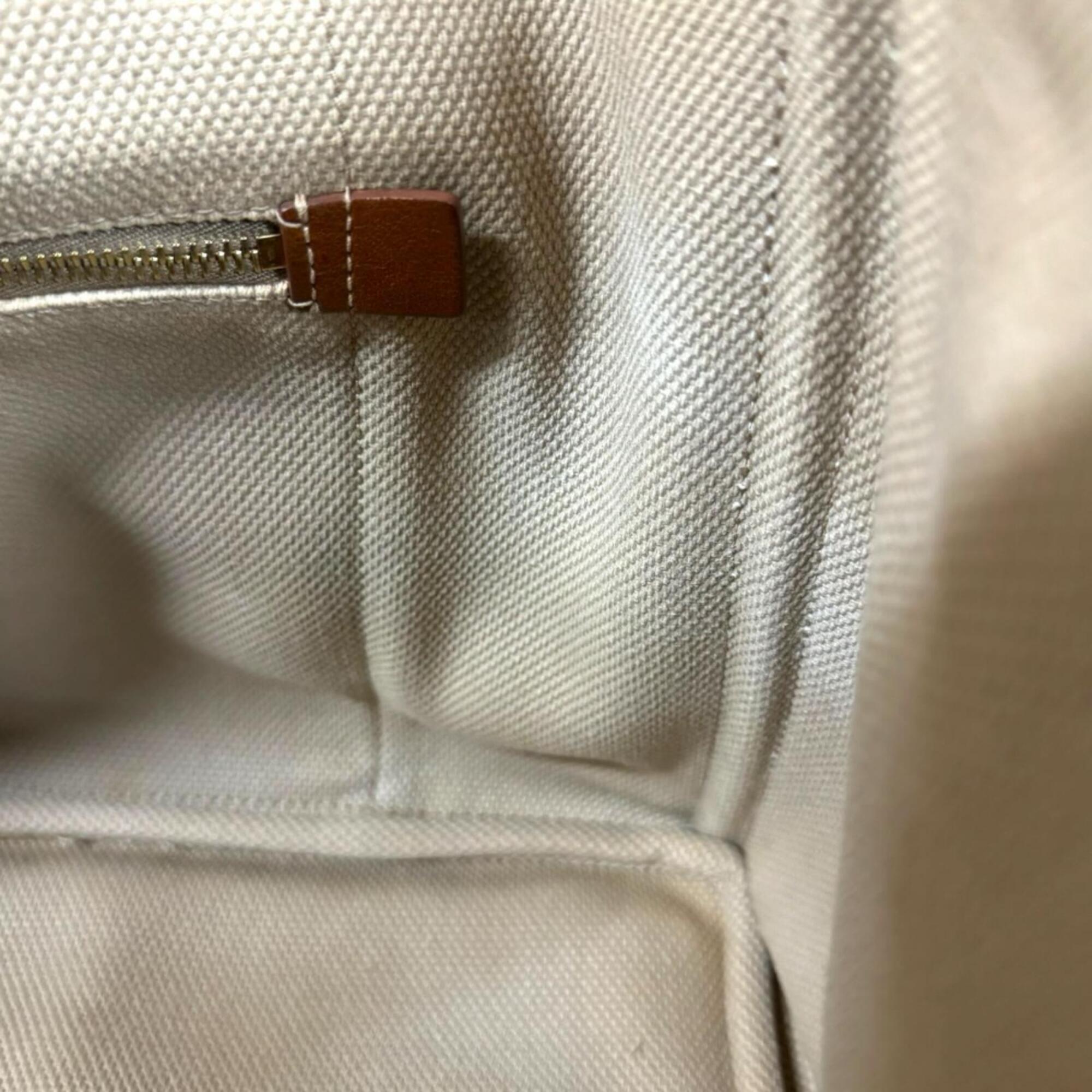 Prada Canapa Beige Canvas Handbag (Pre-Owned)