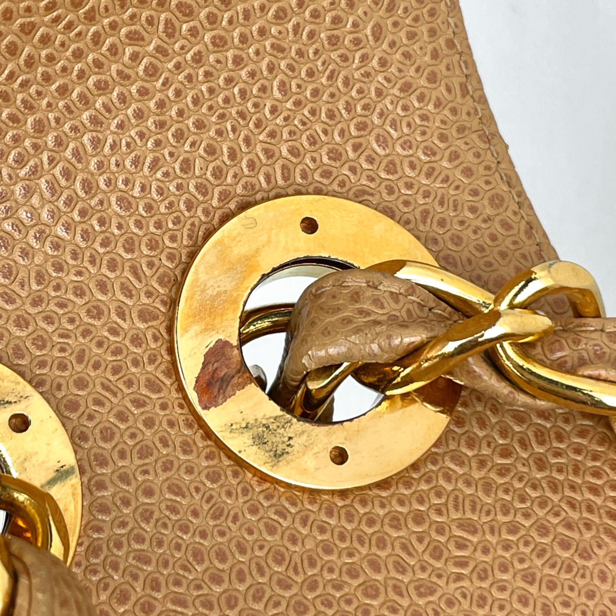 Chanel Mademoiselle Beige Grained Calfskin Shoulder Bag (Pre-Owned)