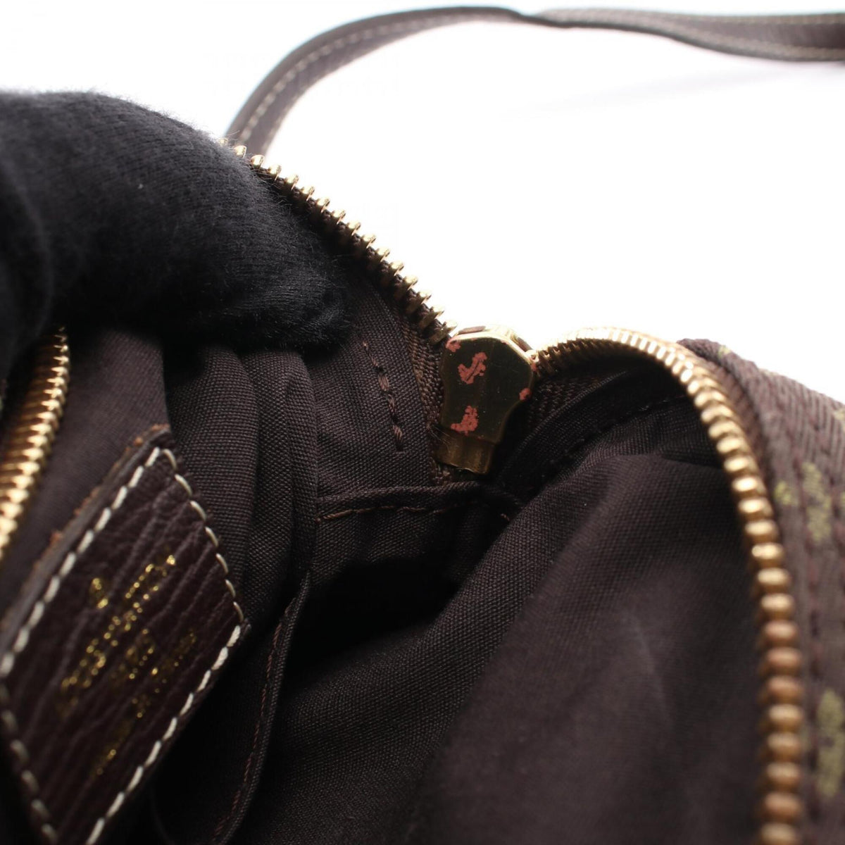 Louis Vuitton Brown Ebene Canvas Leather Handbag Pochette Shoulder Bag (Pre-Owned)