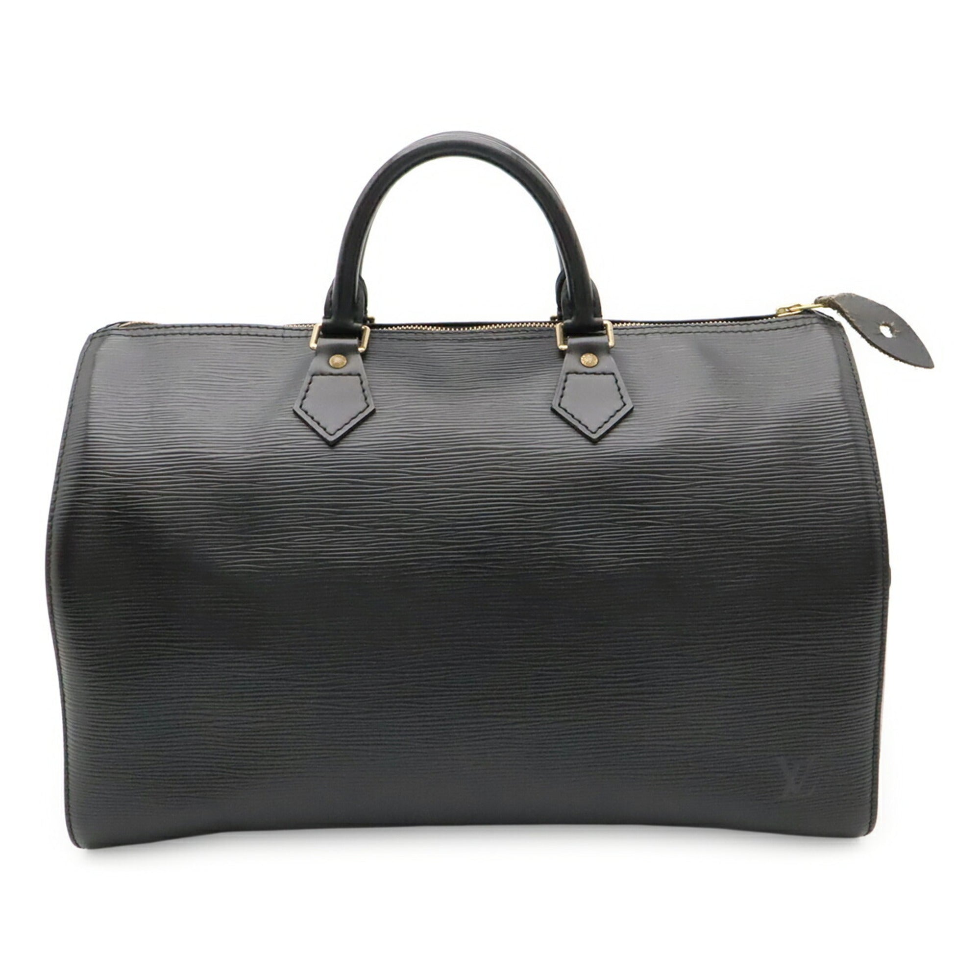 Louis Vuitton Black Noir Epi Leather Boston Bag Handbag (Pre-Owned)