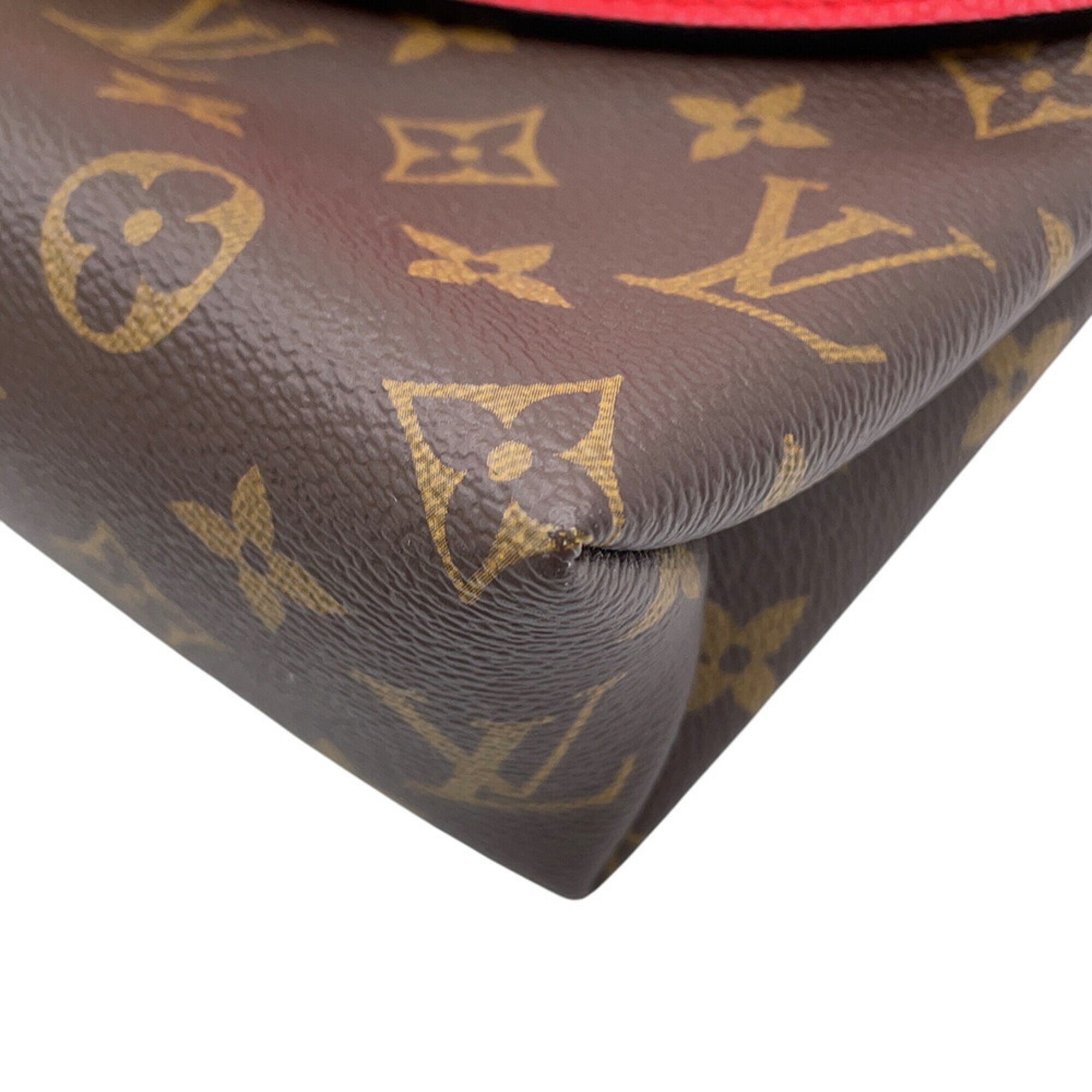 Louis Vuitton Monogram Red Color Monogram Handbag Shoulder Bag (Pre-Owned)