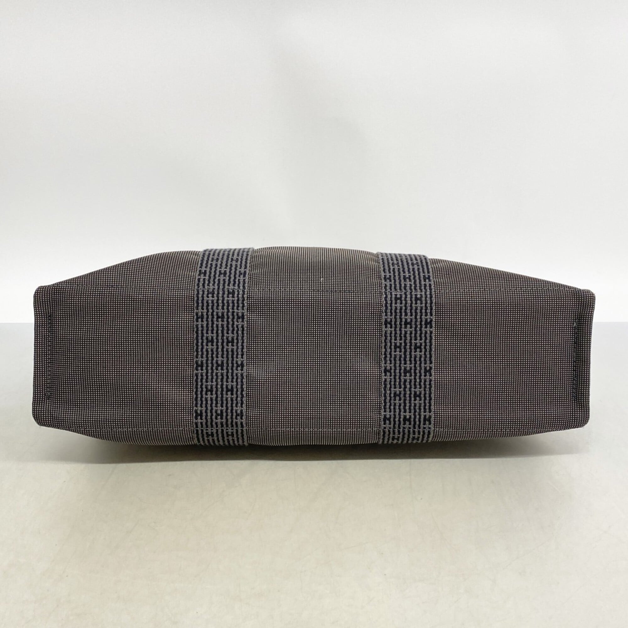 Hermes Gray Canvas Tote Bag (Pre-Owned)