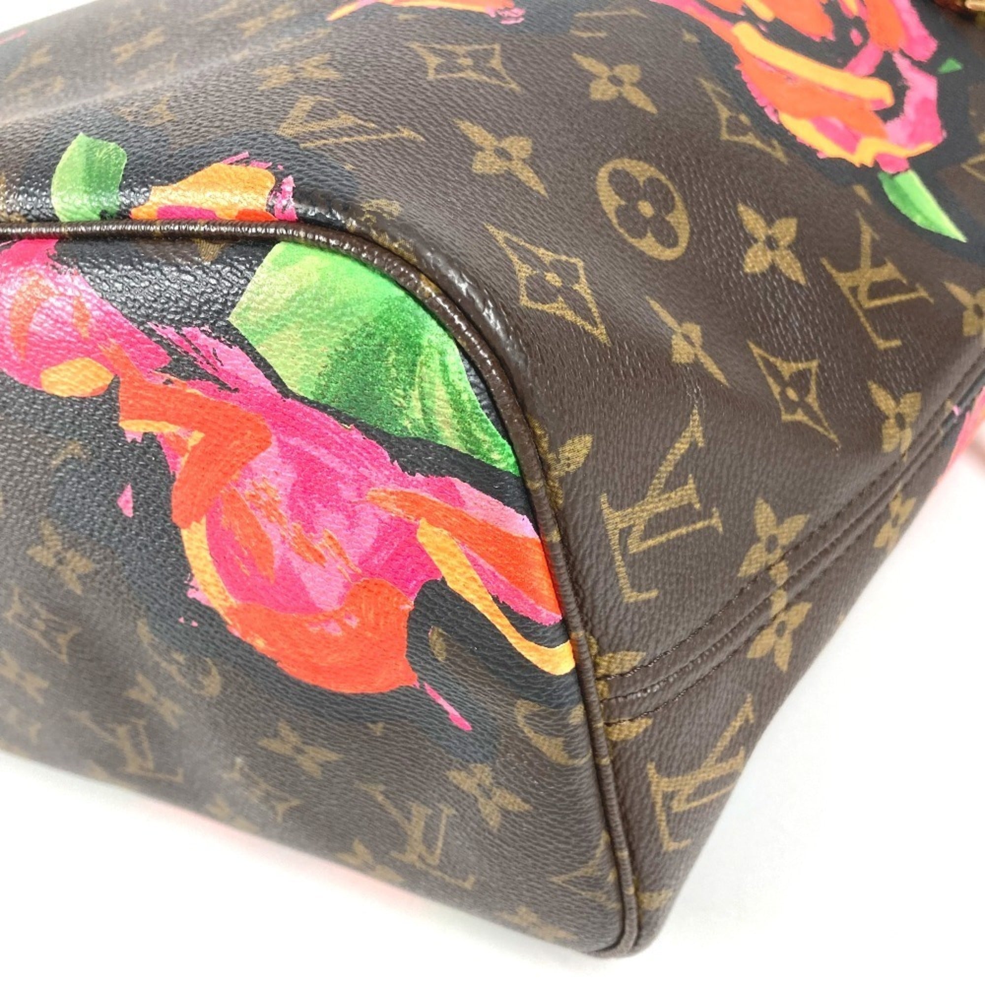 Louis Vuitton Brown Pink Canvas Shoulder Bag Tote Bag (Pre-Owned)