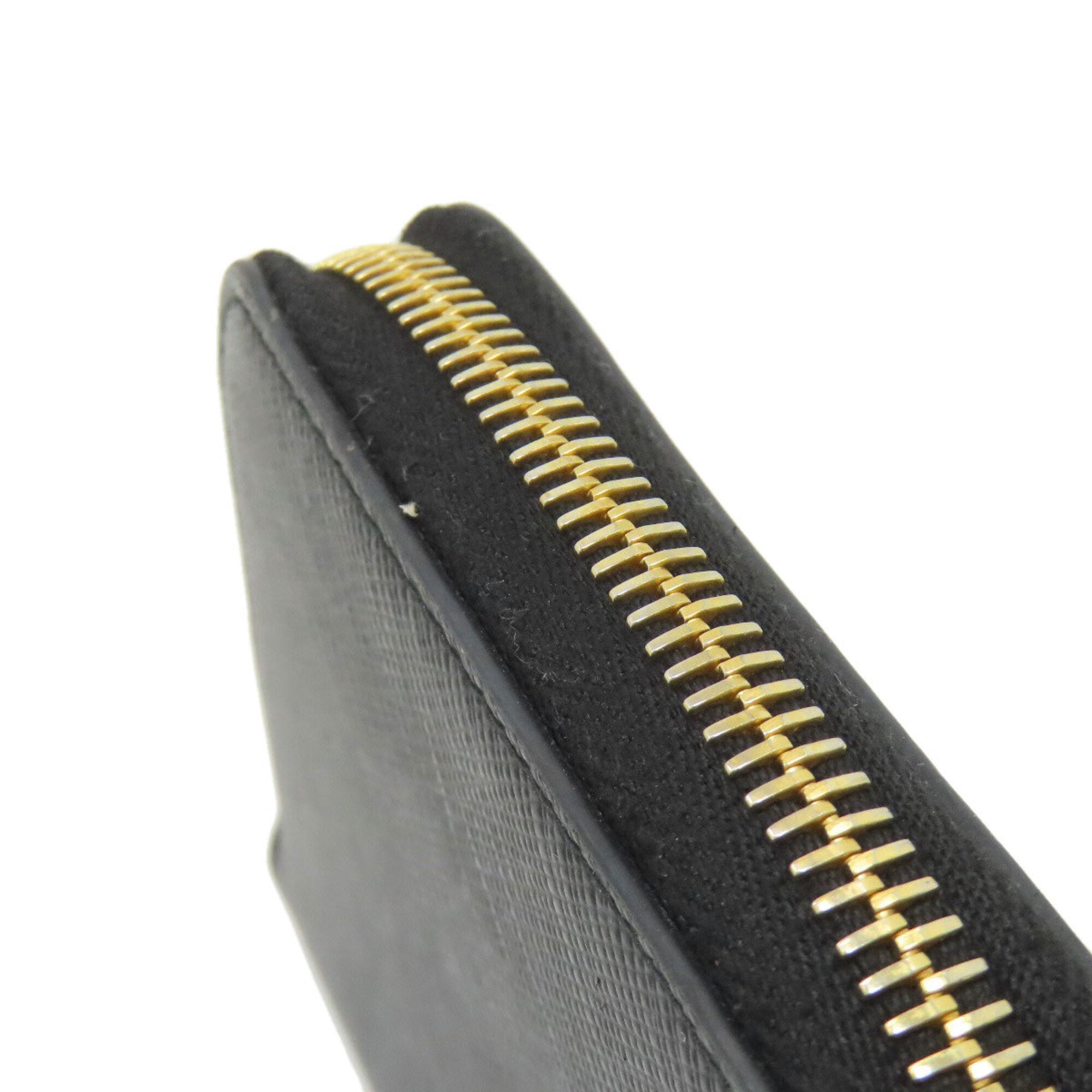 Prada Black Saffiano Triangle Coin Purse/Coin Case (Pre-Owned)