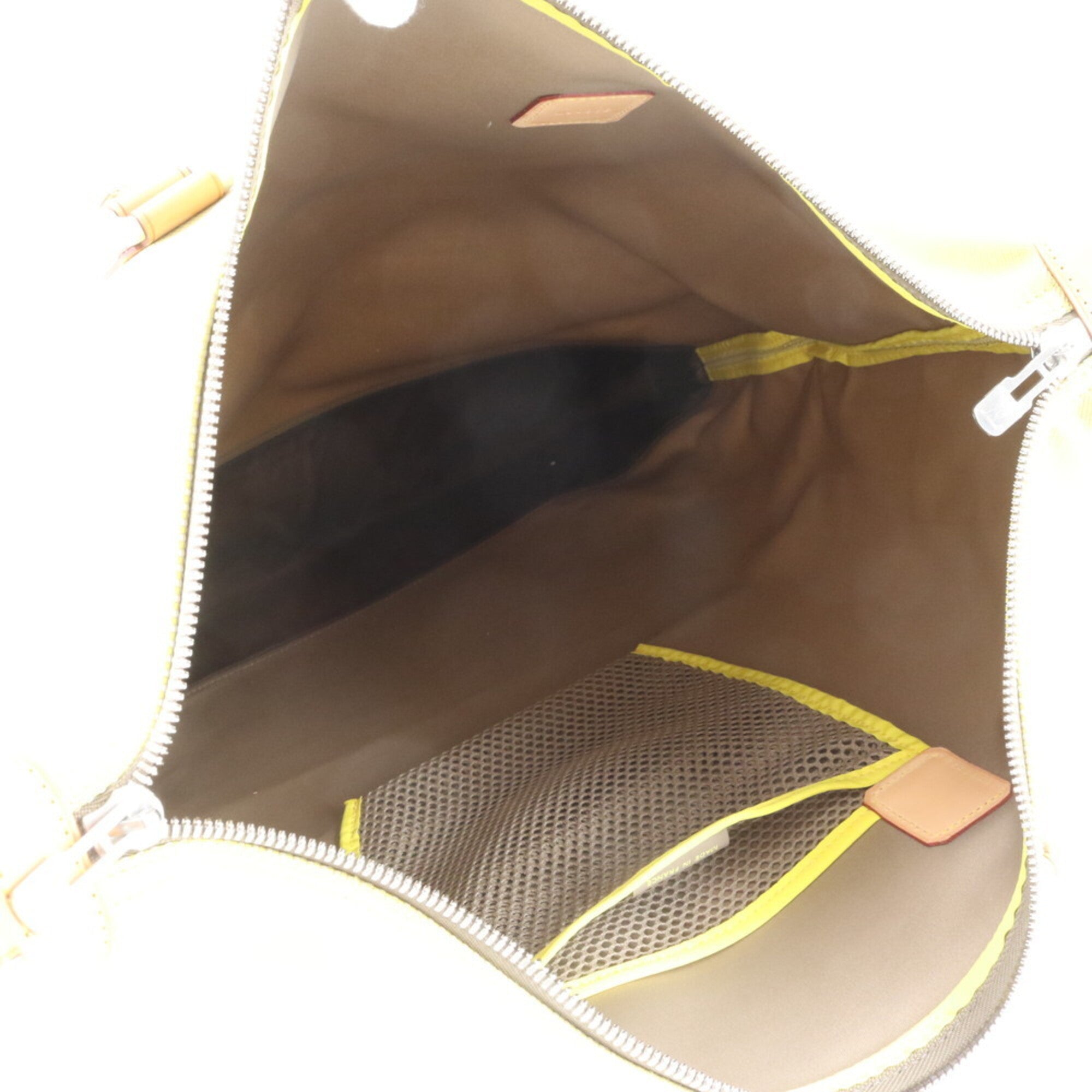 Louis Vuitton Damier Geant Lime Yellow Leather Canvas Handbag Tote Bag (Pre-Owned)