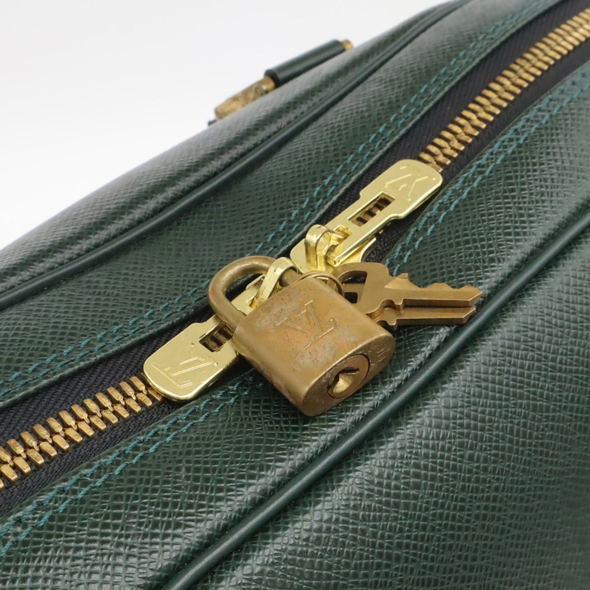 Louis Vuitton Green Leather Boston Bag (Pre-Owned)
