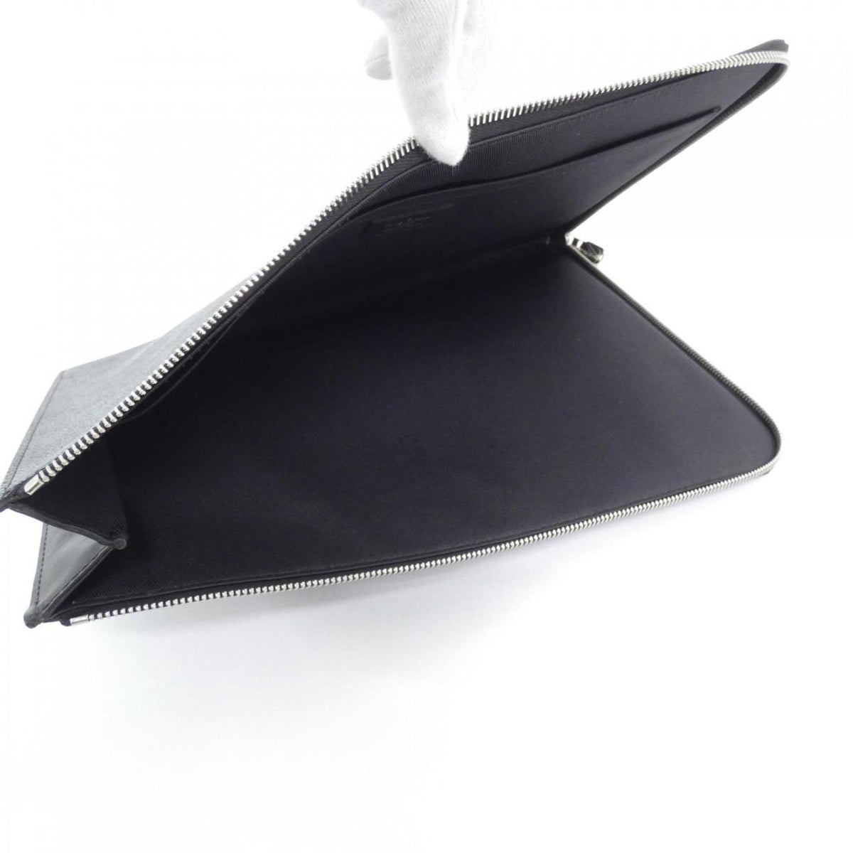 Louis Vuitton Graphite Coated Canvas Clutch Bag Pochette (Pre-Owned)