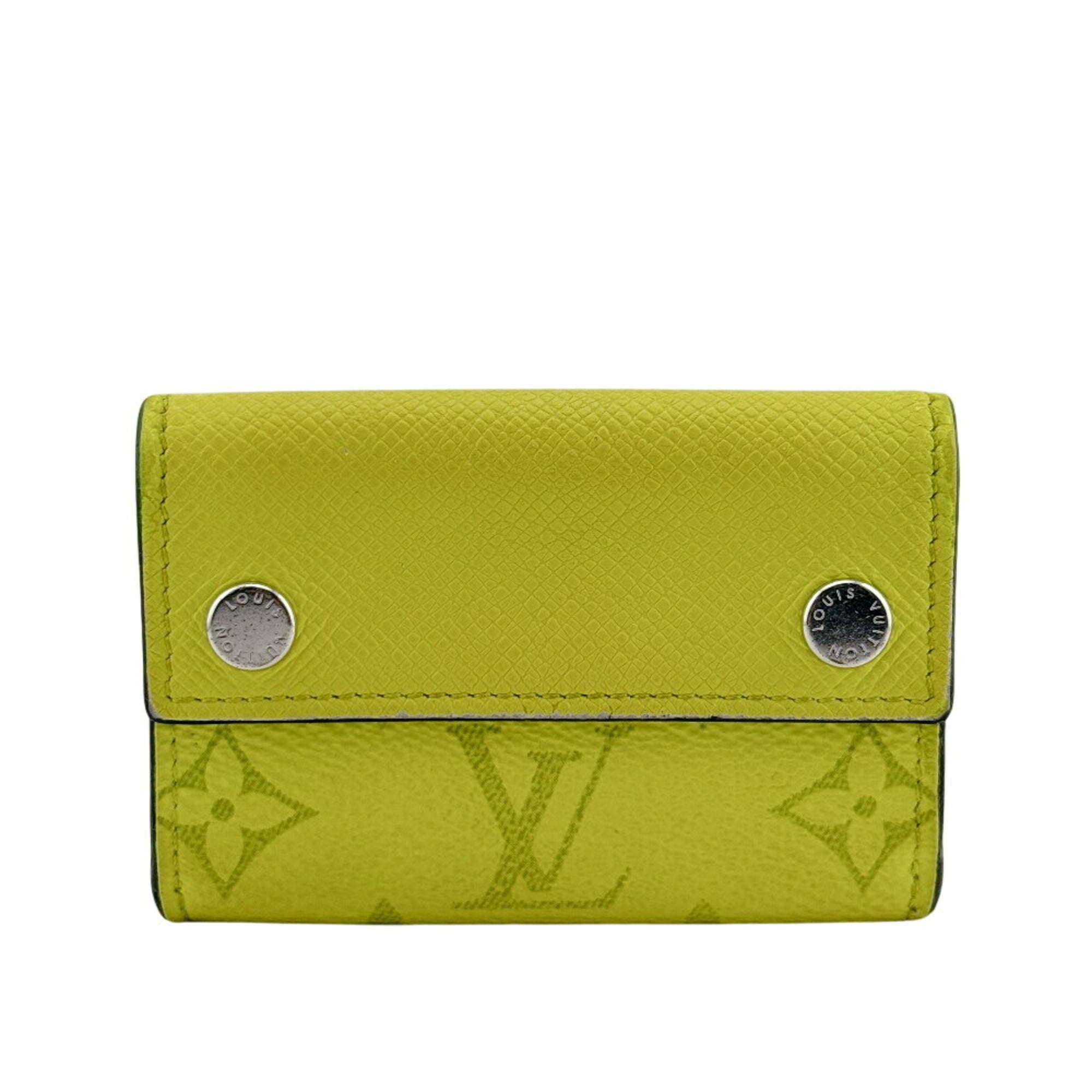 Louis Vuitton Yellow Leather Wallet (Tri-Fold) (Pre-Owned)