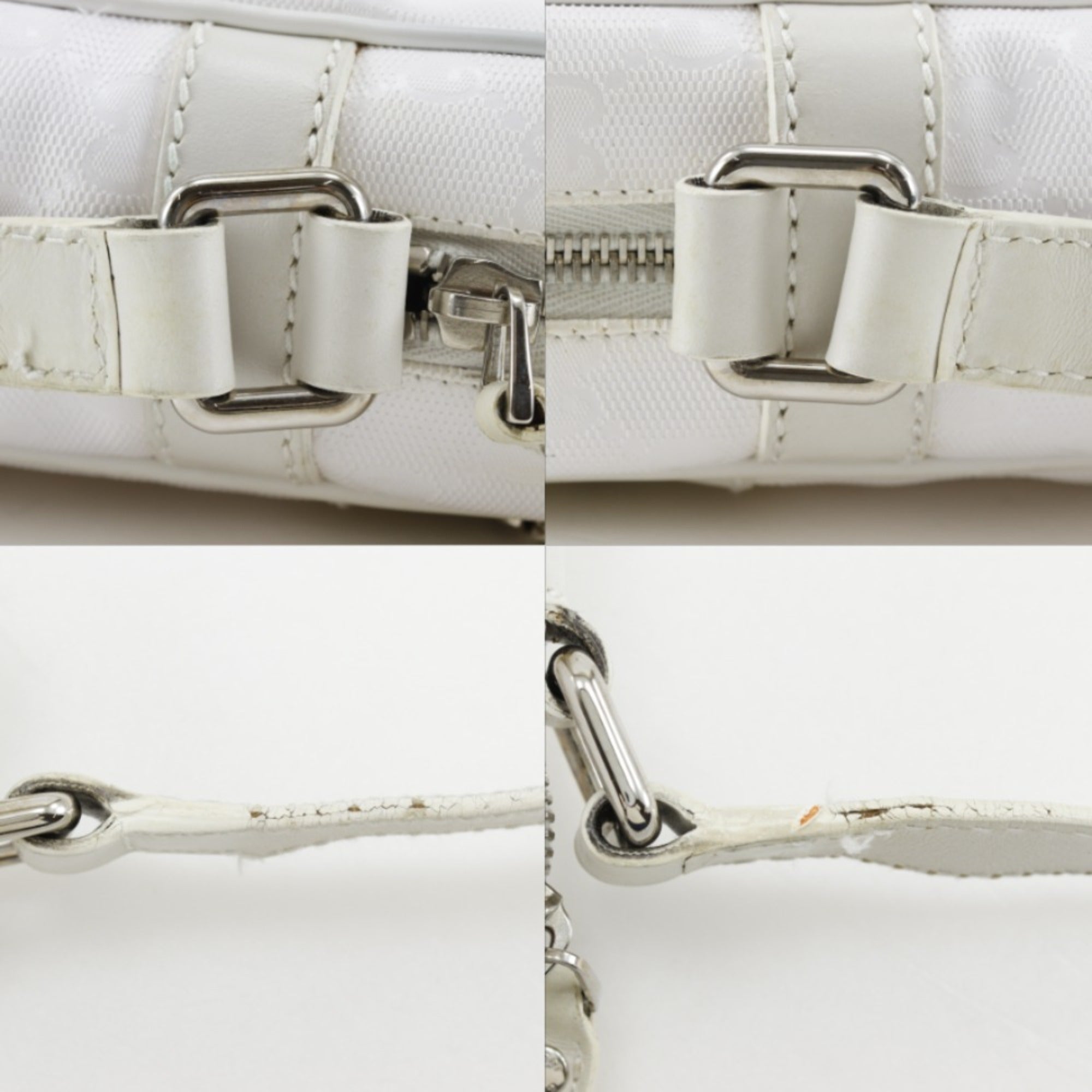 Gucci White Gg Imprimé Pvc Shoulder Bag (Pre-Owned)