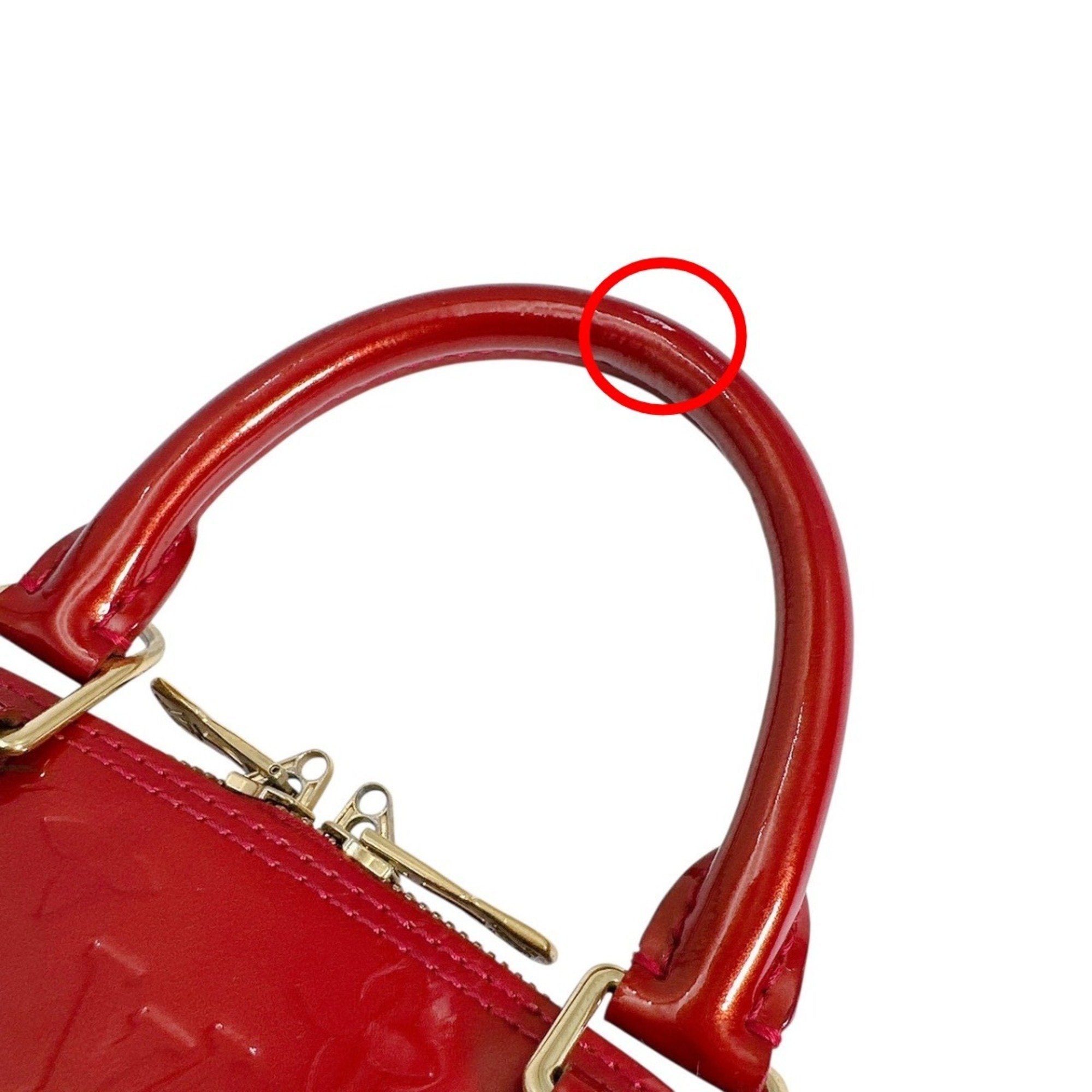 Louis Vuitton Pomme D'amour Red Color Monogram Vernis Handbag (Pre-Owned)