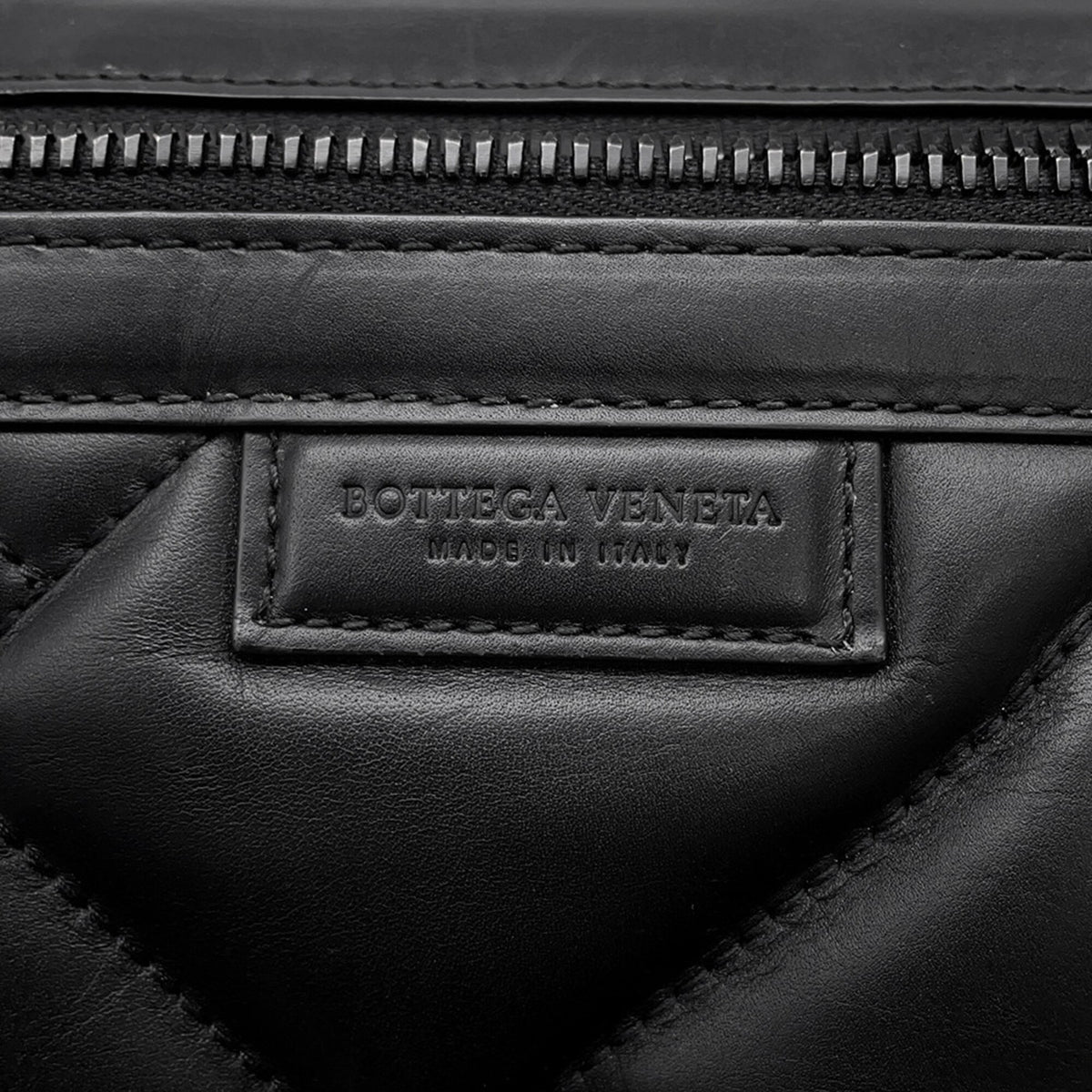 Bottega Veneta Black Leather Canvas Handbag Sling Bag (Pre-Owned)