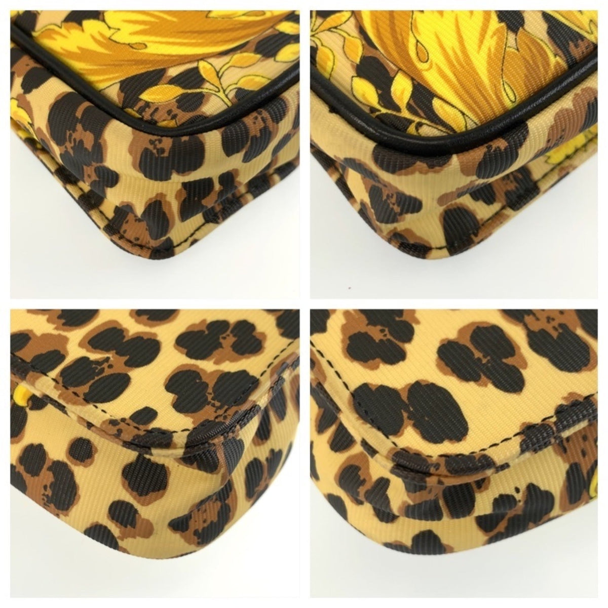 Versace Black Yellow Pvc Pochette Shoulder Bag (Pre-Owned)