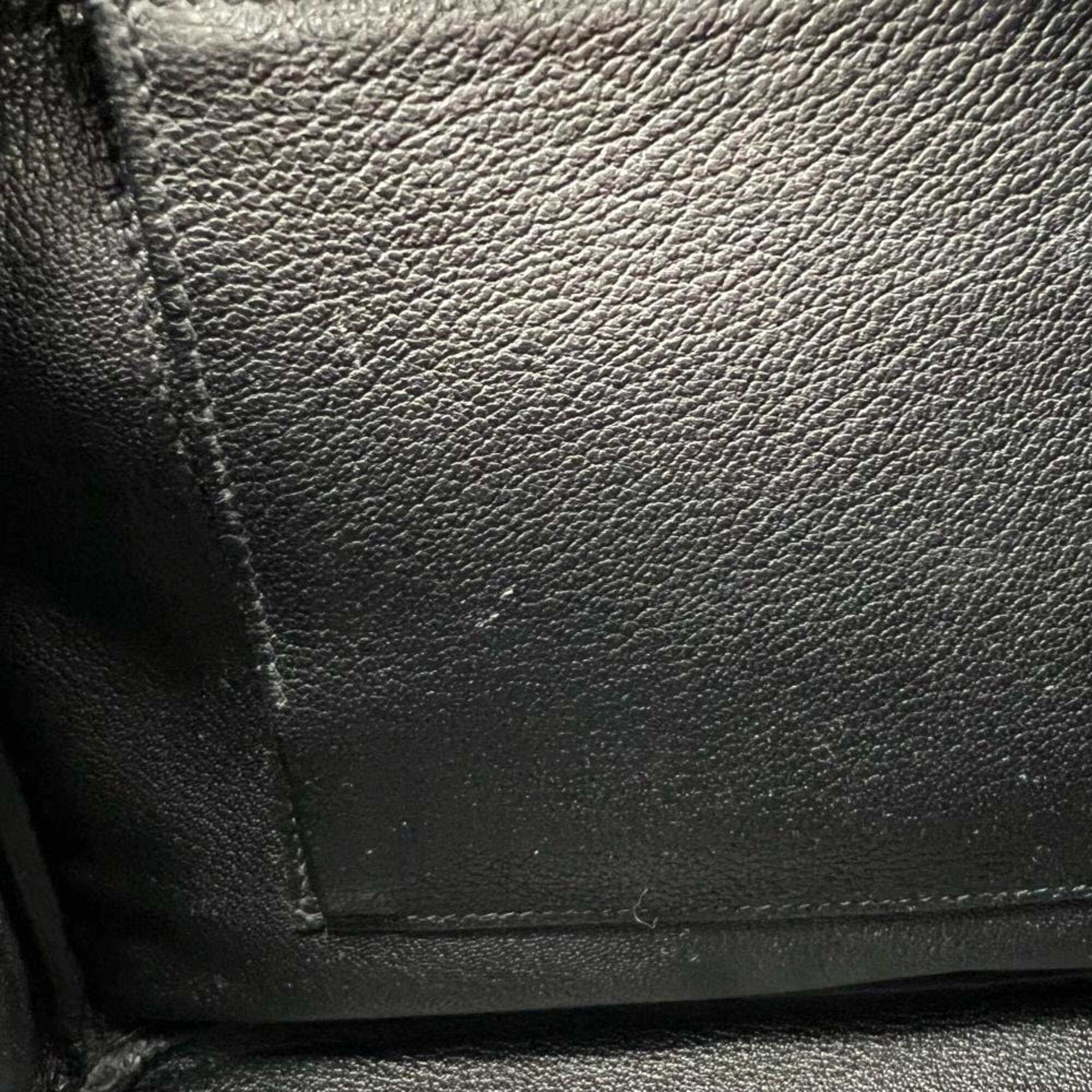 Hermes Black Taurillon Clemence Leather Handbag (Pre-Owned)
