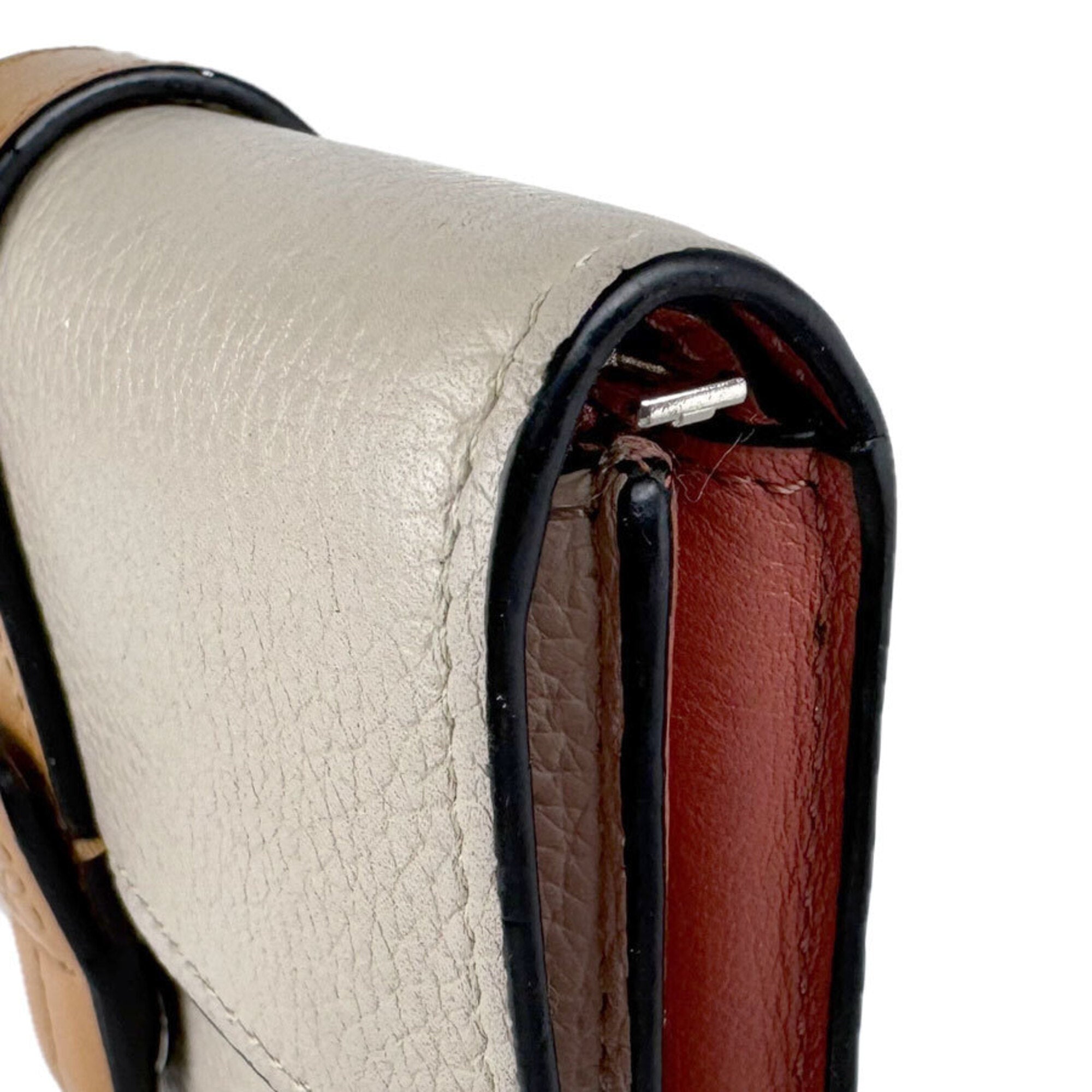 Loewe Brown Grayish Leather Wallet (Tri-Fold) (Pre-Owned)