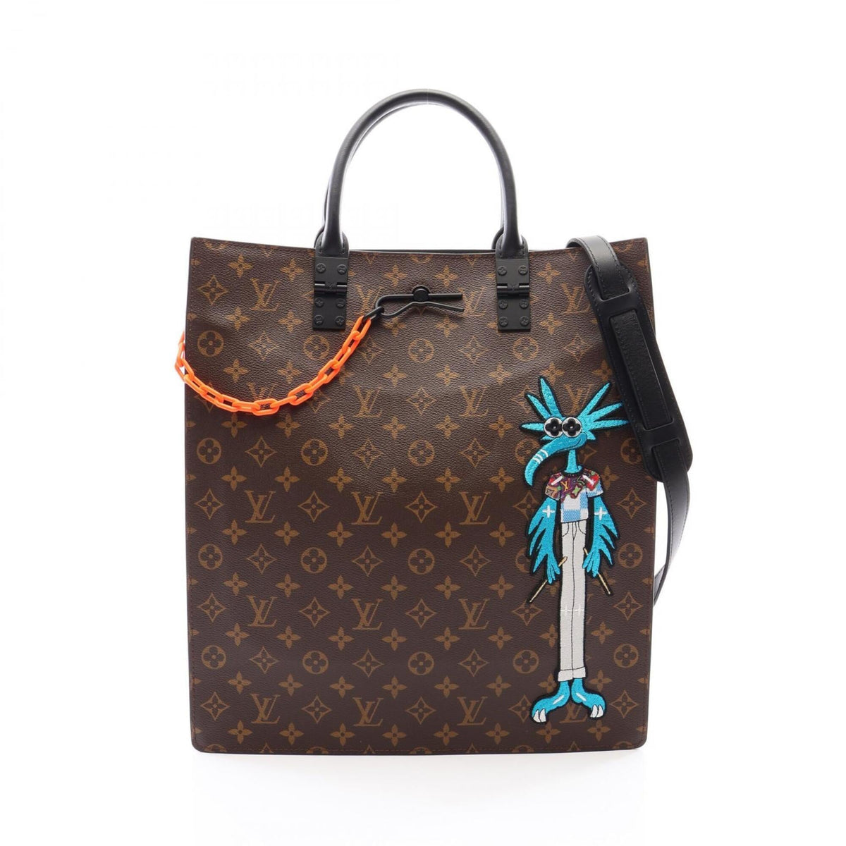 Louis Vuitton Black Brown Multi-Color Coated Canvas Leather Handbag Tote Bag (Pre-Owned)