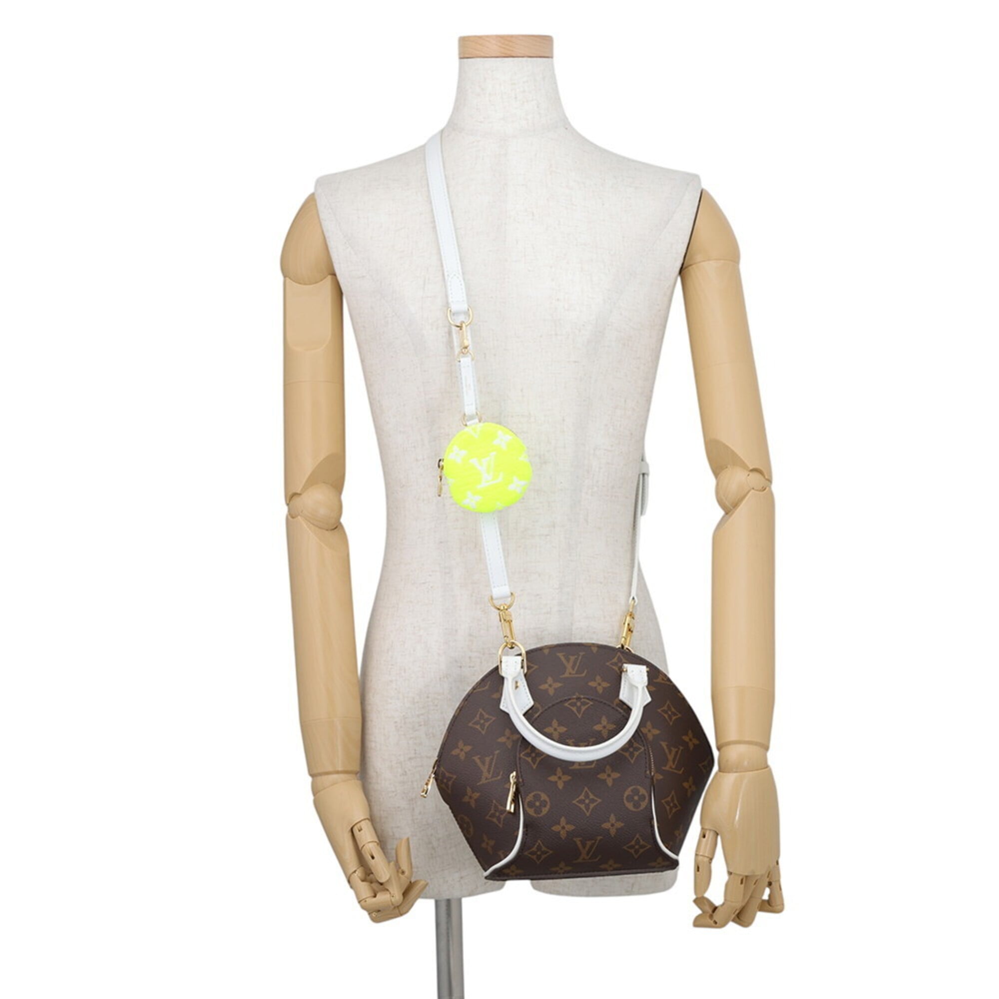 Louis Vuitton Brown Monogram White Yellow Monogram Handbag (Pre-Owned)
