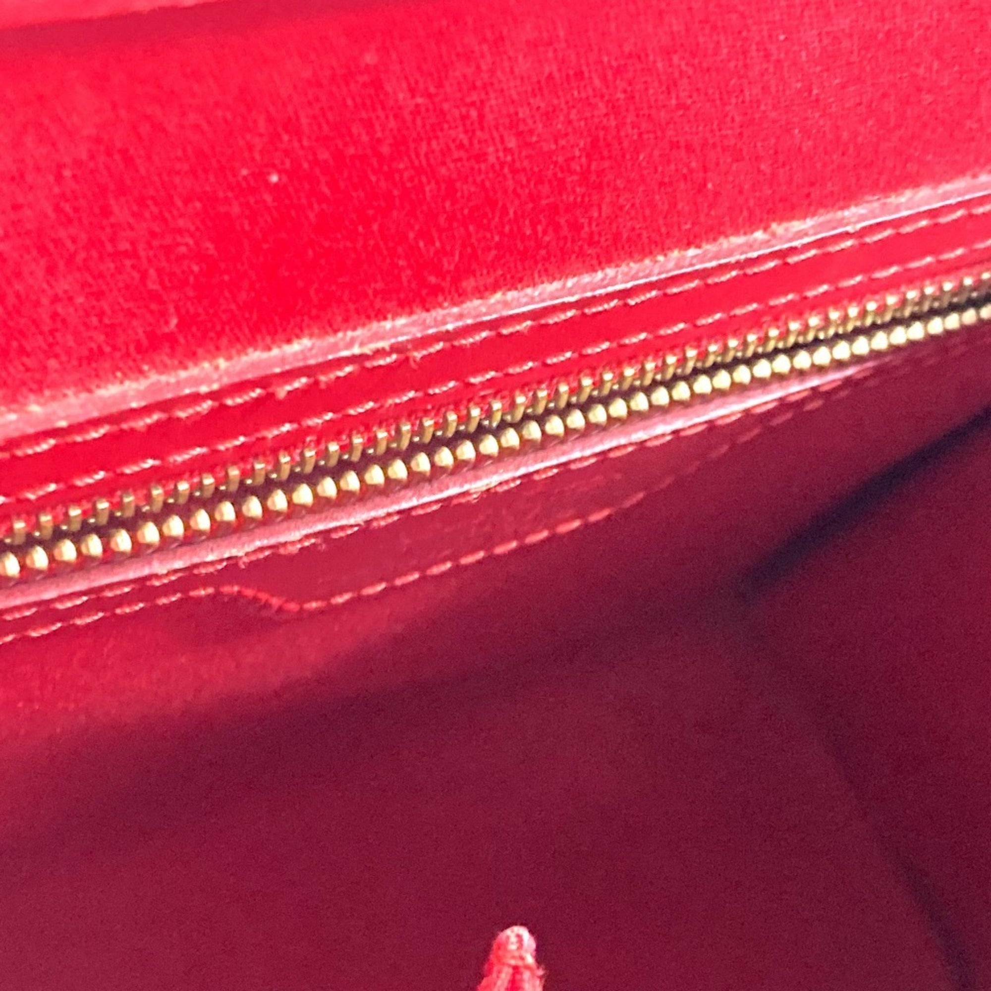 Louis Vuitton Red Color Epi Leather Handbag Tote Bag (Pre-Owned)
