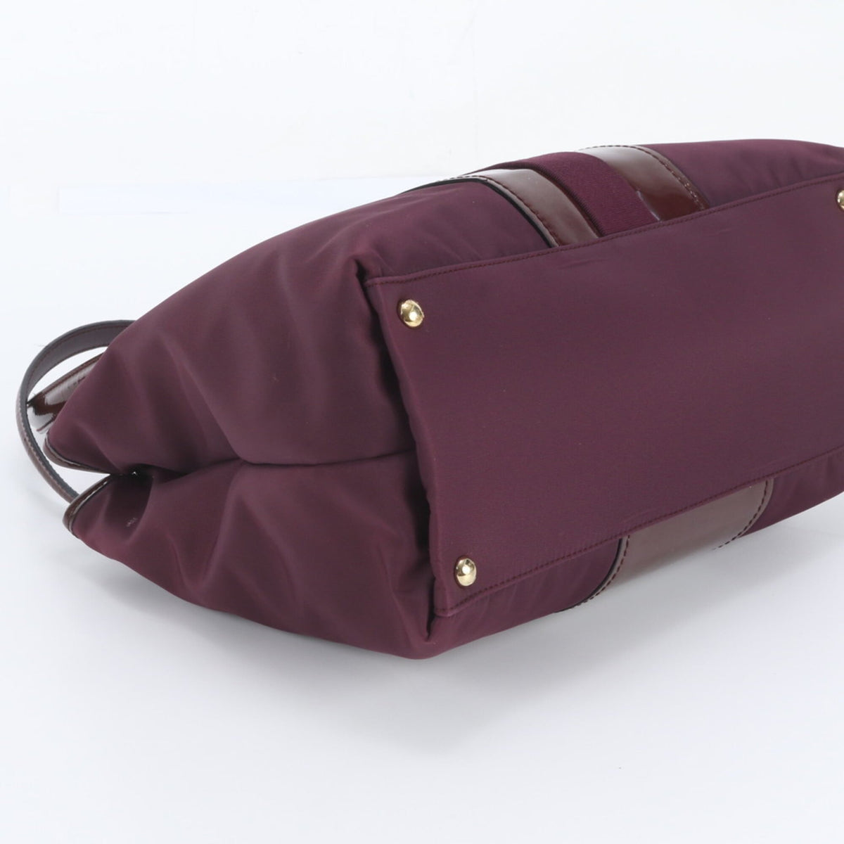 Salvatore Ferragamo Purple Leather Canvas Handbag Shoulder Bag Tote Bag (Pre-Owned)