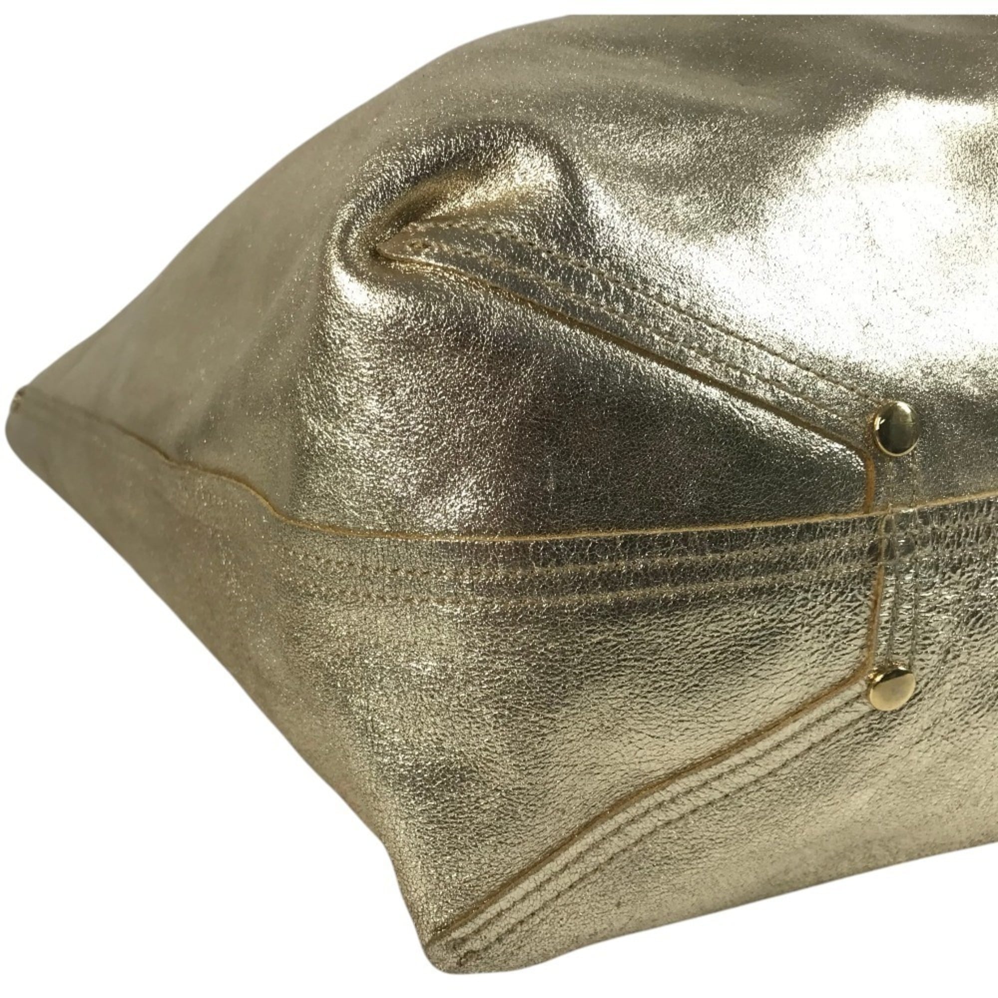 Tiffany Gold Leather Handbag Pouch Shoulder Bag Tote Bag (Pre-Owned)