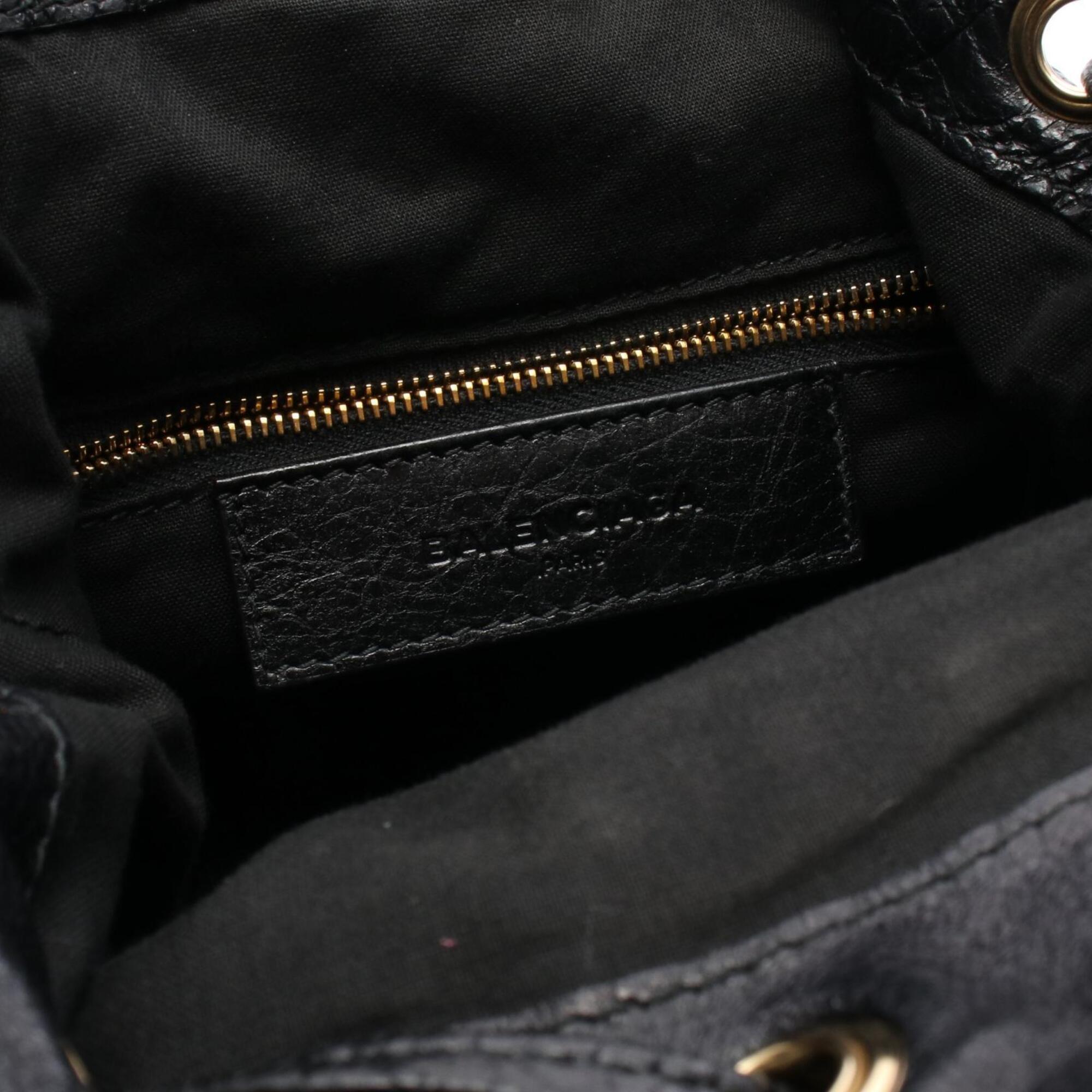 Balenciaga Black Leather Handbag (Pre-Owned)