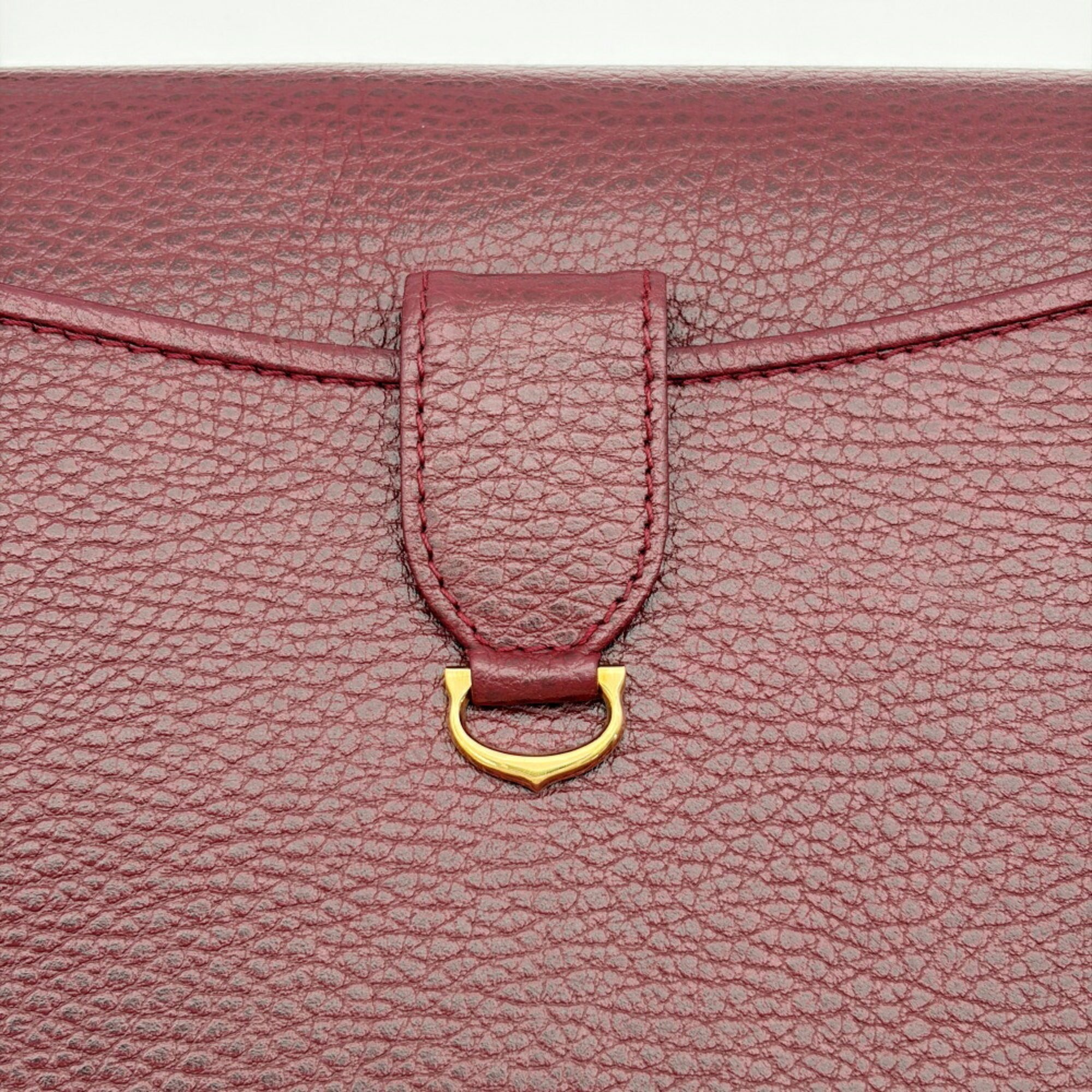 Cartier Bordeaux Leather Shoulder Bag (Pre-Owned)