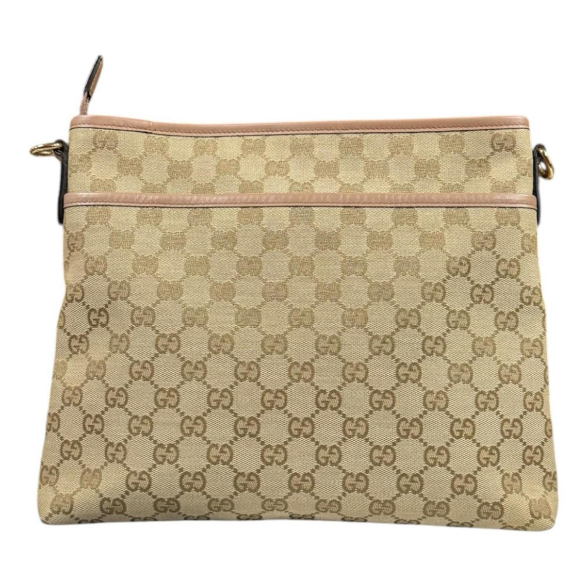 Gucci Gg Canvas Beige Pink Gg Canvas Shoulder Bag (Pre-Owned)
