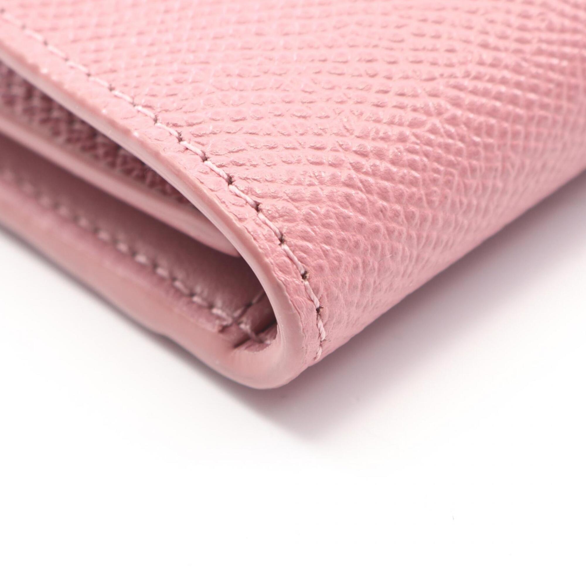 Christian Dior Pink Leather Wallet (Tri-Fold) (Pre-Owned)