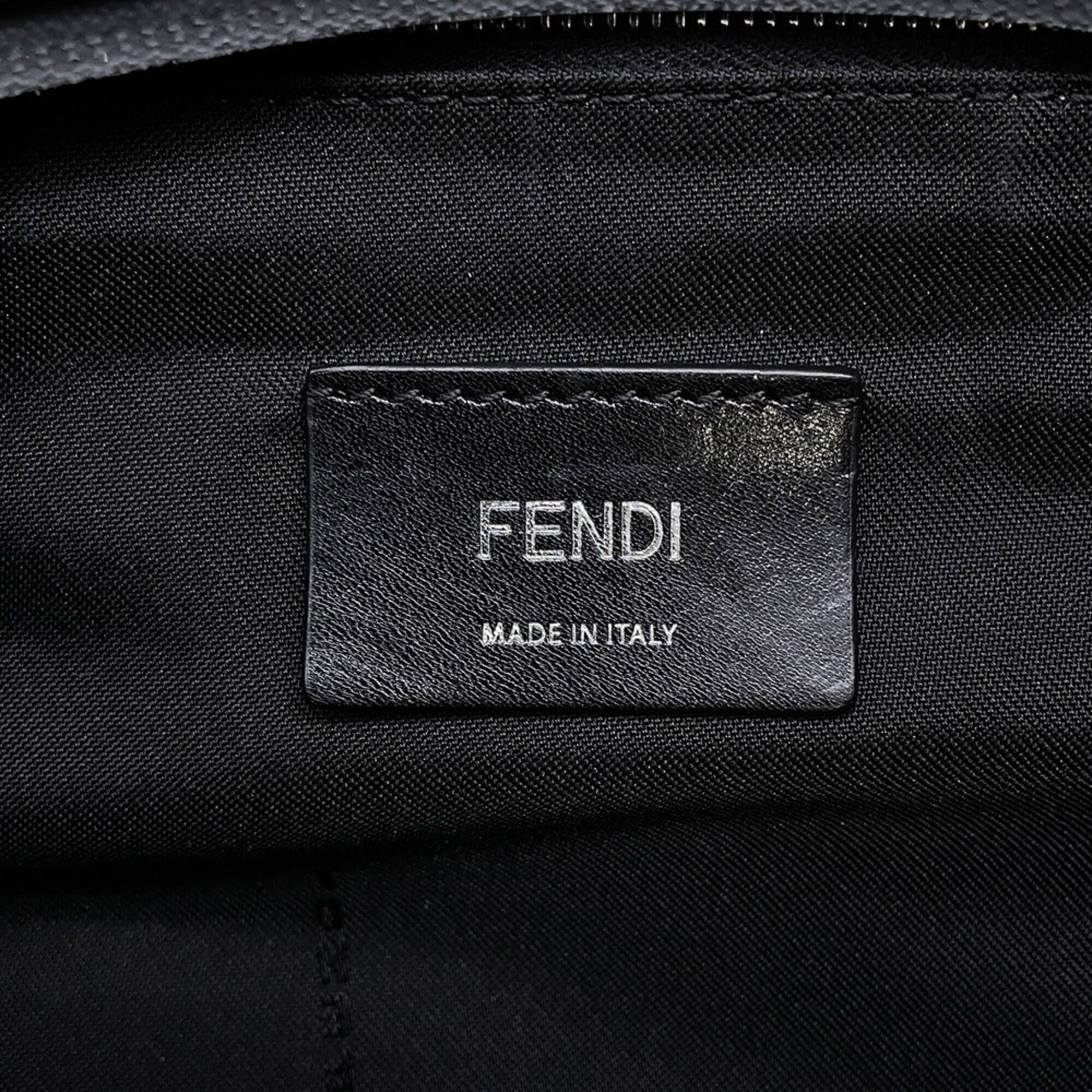 Fendi Khaki Multi-Color Nylon Leather Handbag (Pre-Owned)