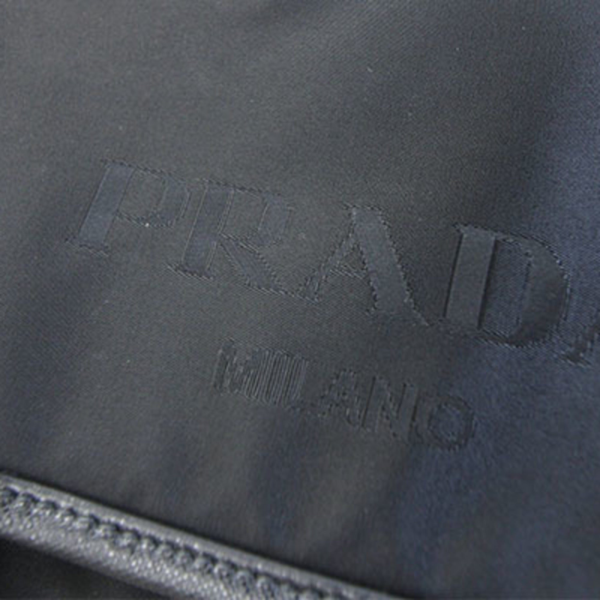Prada Black Nylon Leather Shoulder Bag (Pre-Owned)