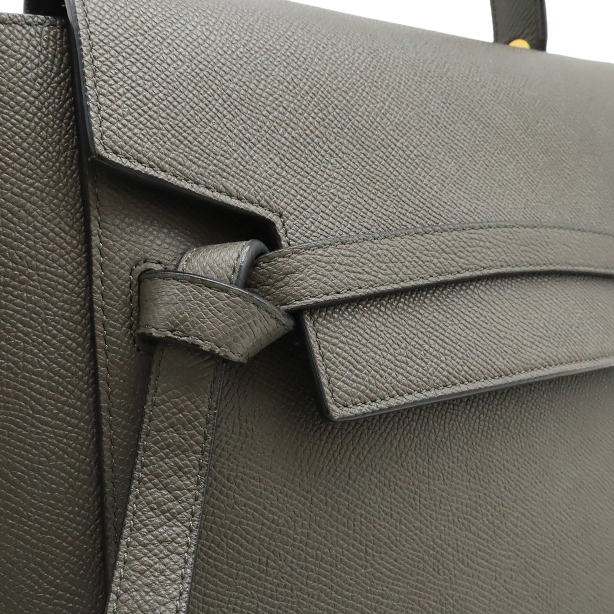 Celine Luggage Gray Leather Handbag Shoulder Bag (Pre-Owned)