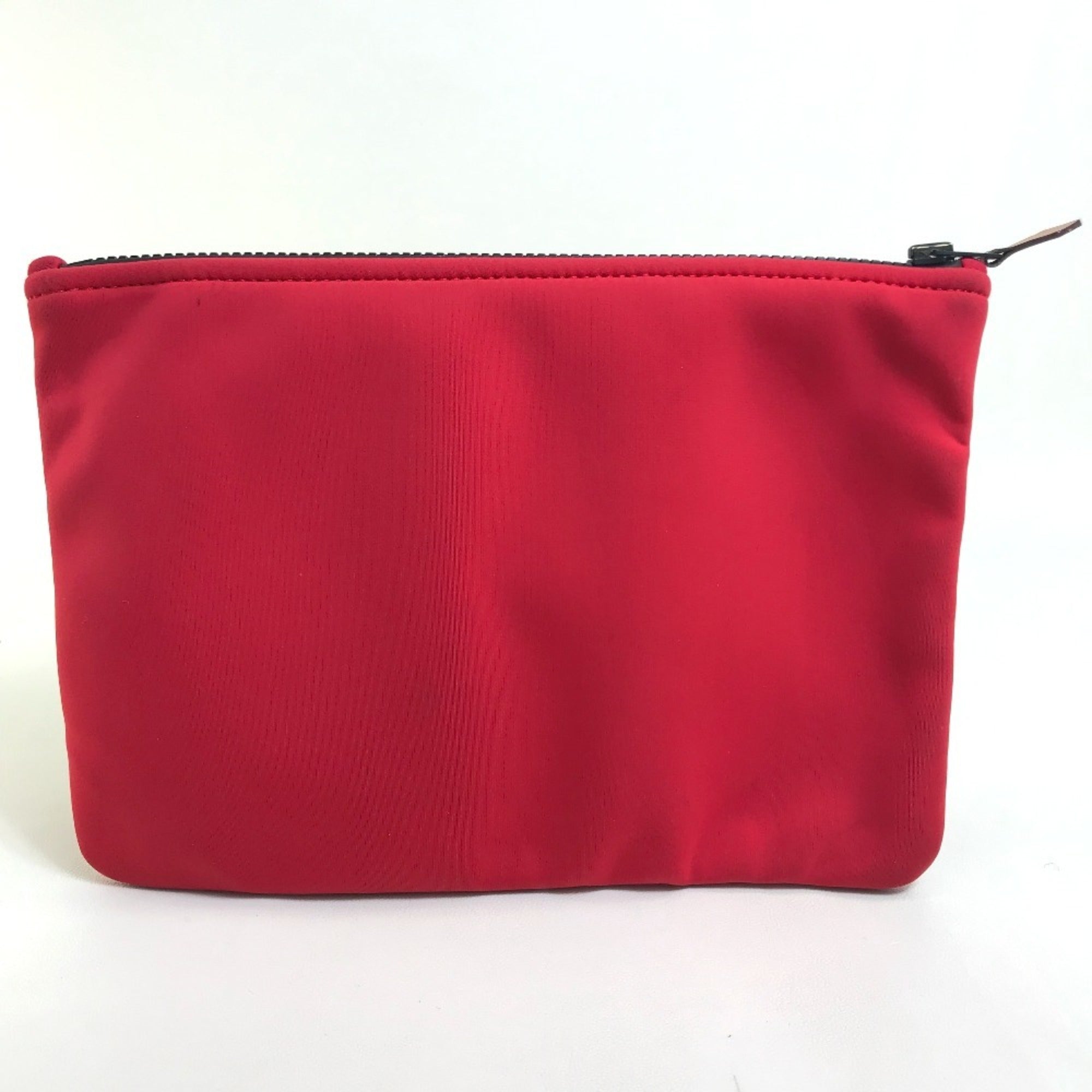 Hermes Red Color Polyamide Clutch Bag Pouch (Pre-Owned)